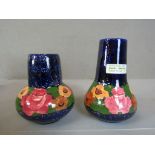 Zwei Vasen Jugendstil lasierte Keramik