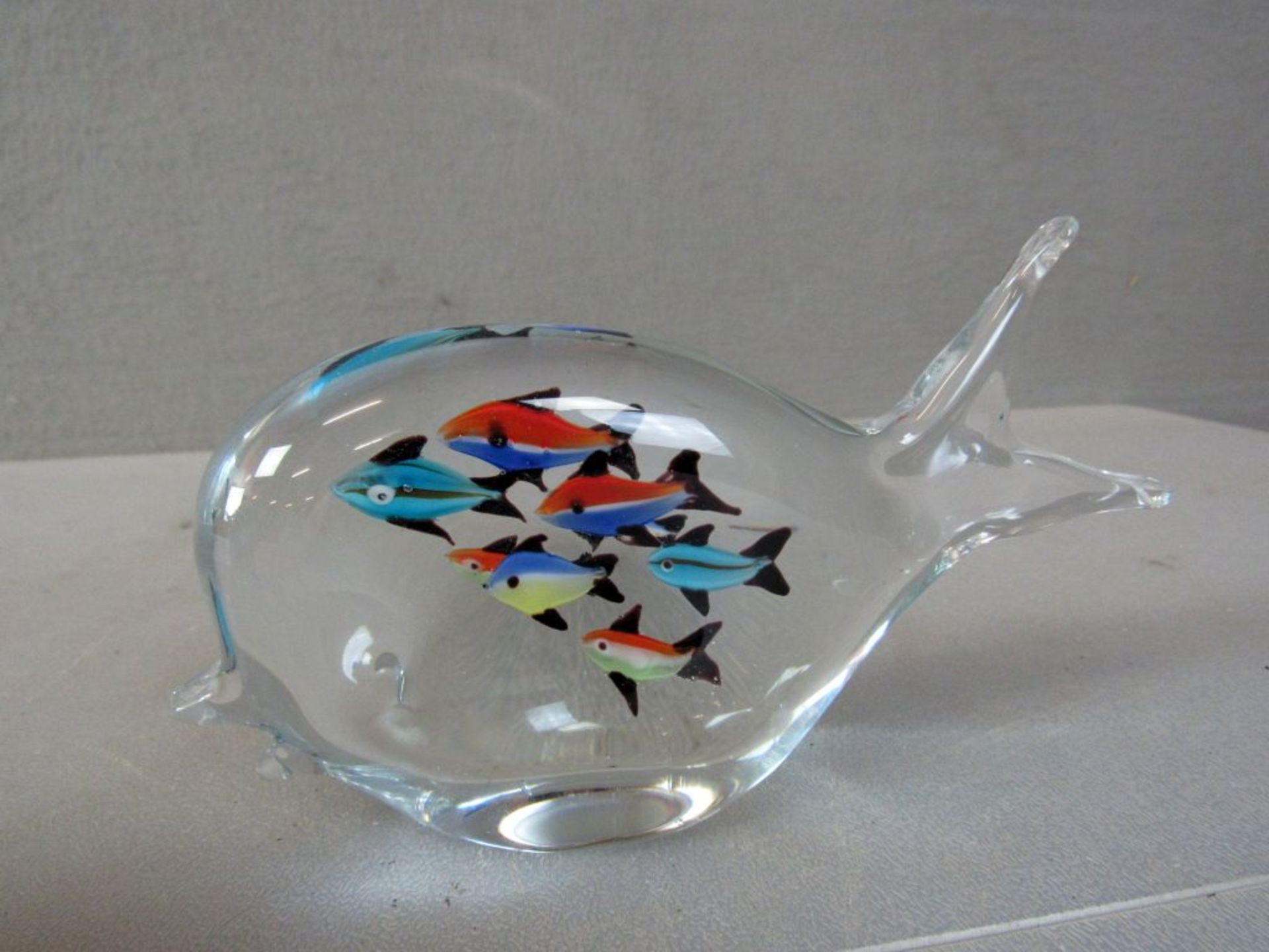 Zwei Glasskulpturen Vintage Fisch und - Bild 3 aus 7