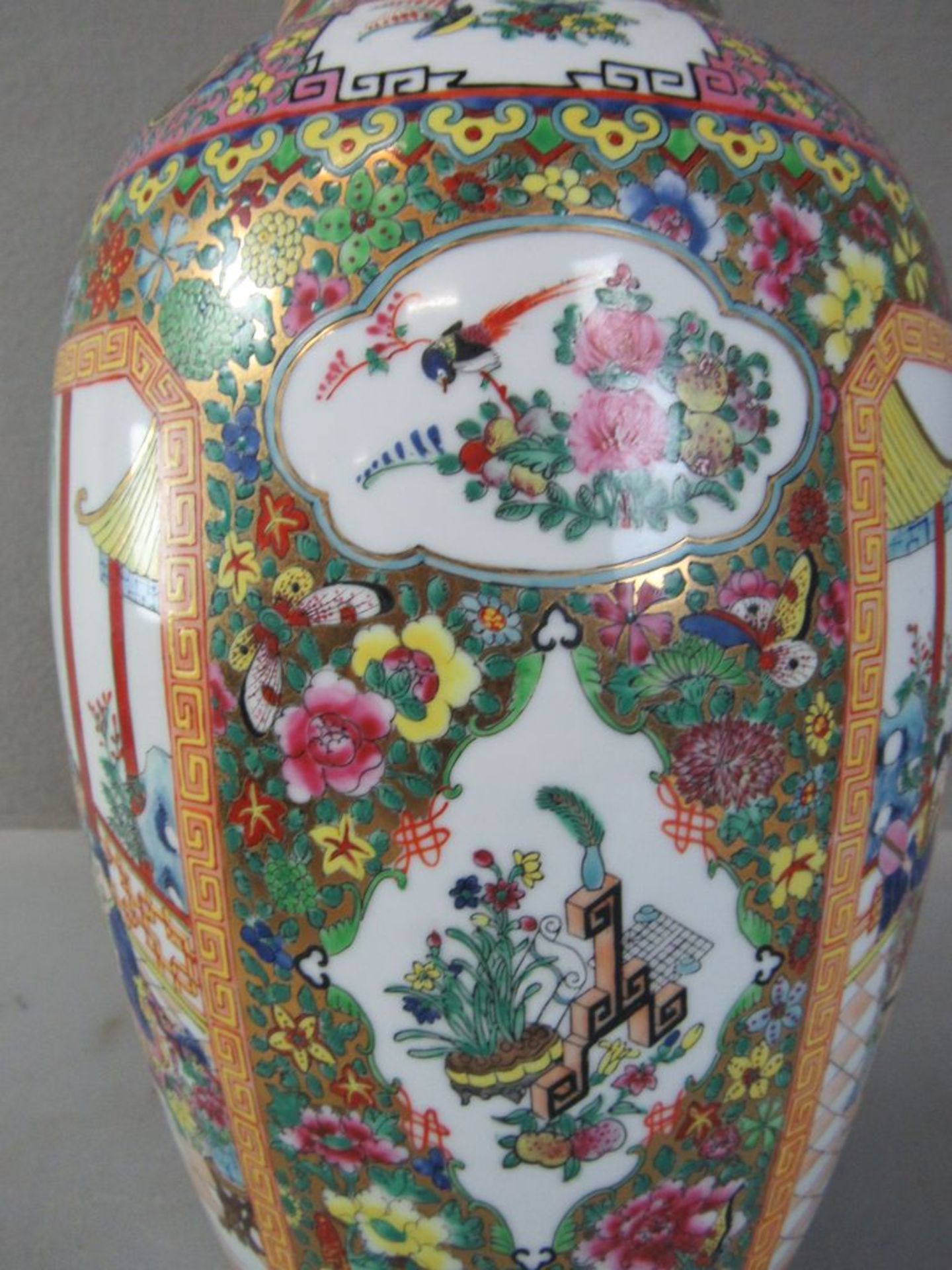 Große chinesische Vase Vanille rosé - Bild 4 aus 7