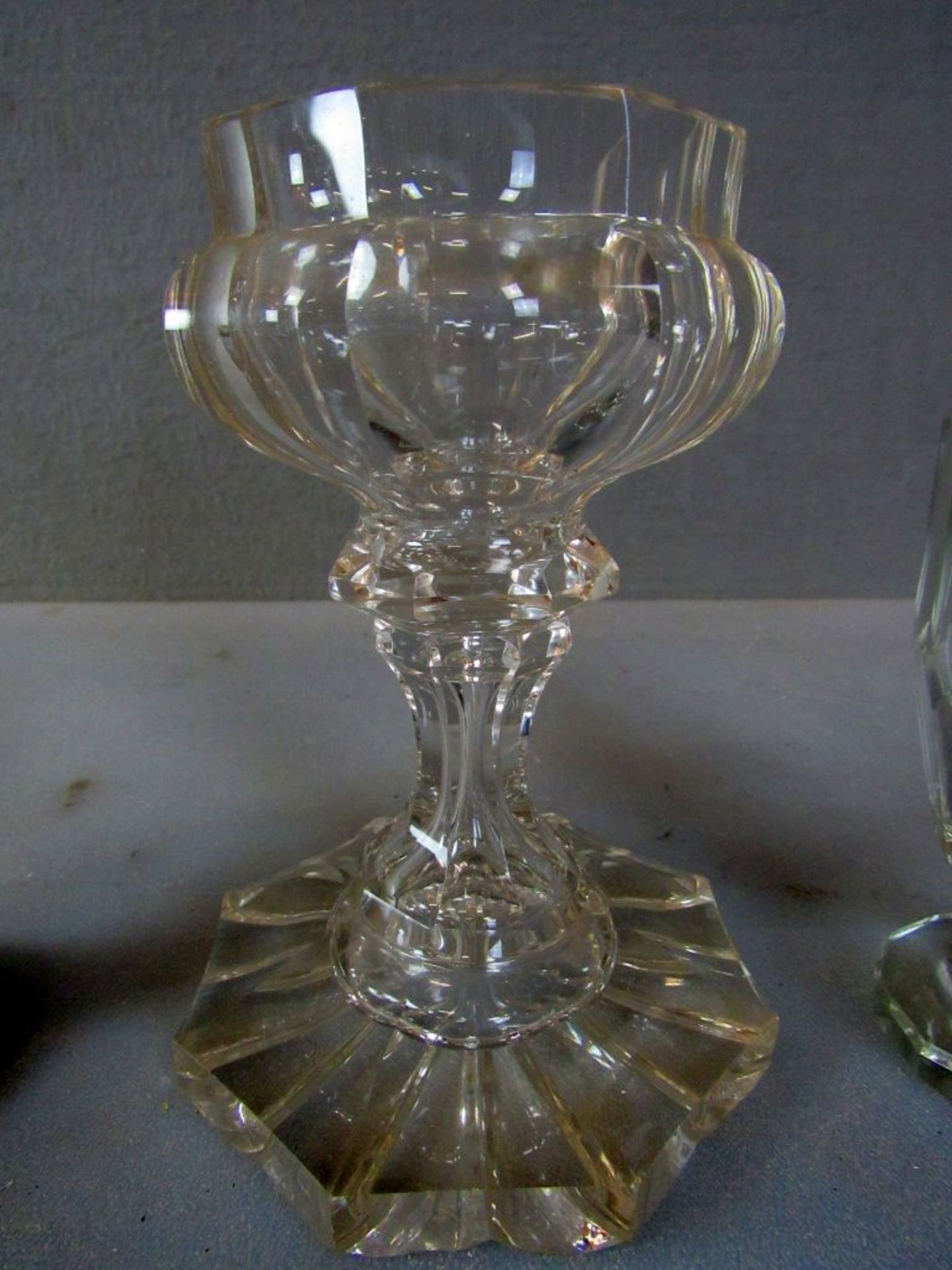 Konvolut drei Glasvasen Pokale - Bild 4 aus 7