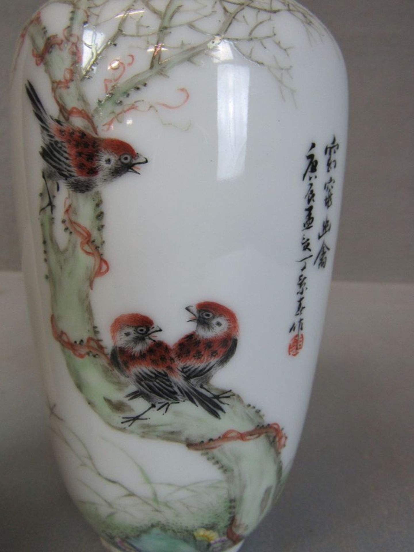 Zwei asiatische Vasen gemarkt 24cm und - Image 6 of 8