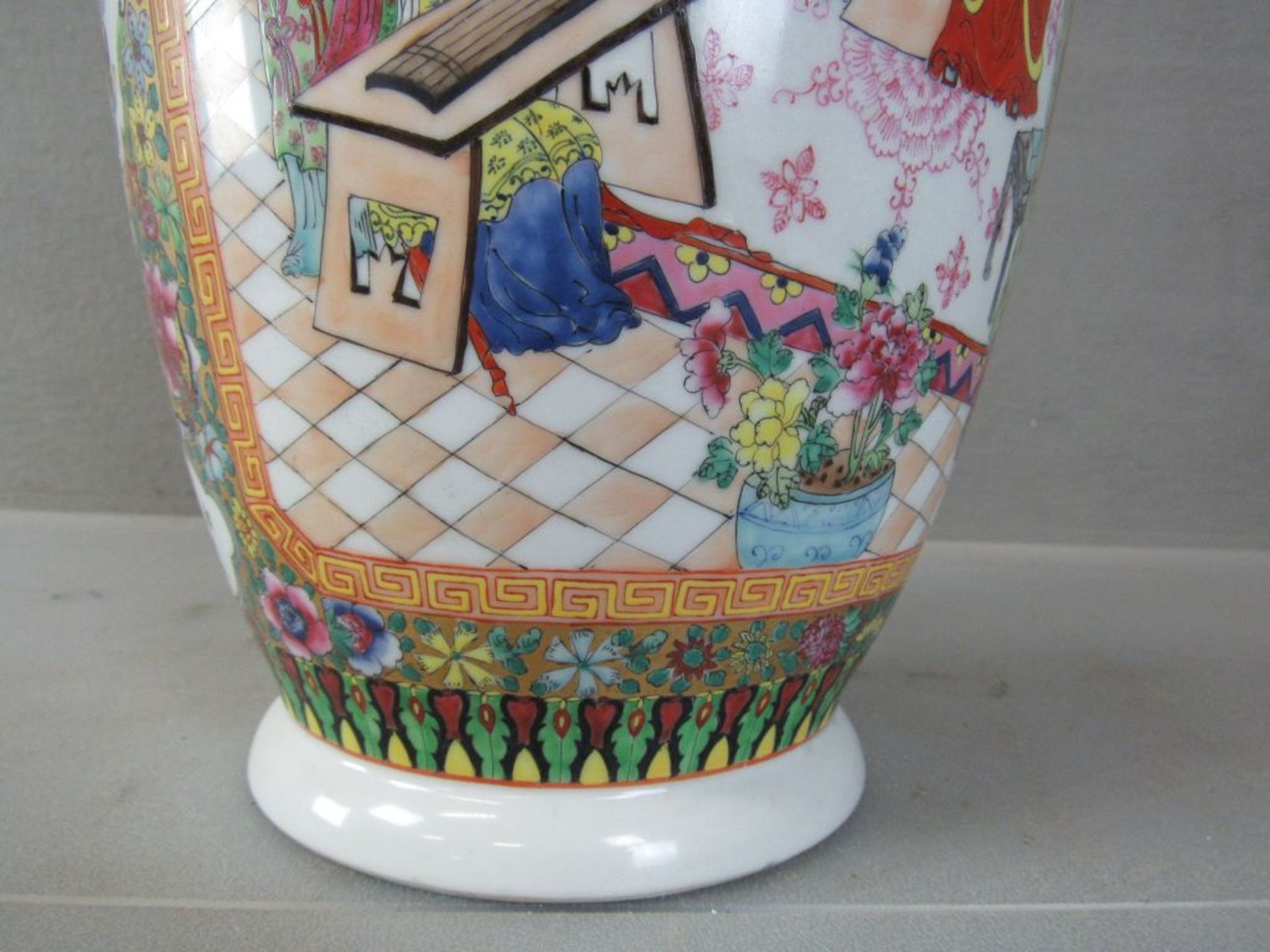 Große chinesische Vase Vanille rosé - Bild 6 aus 7