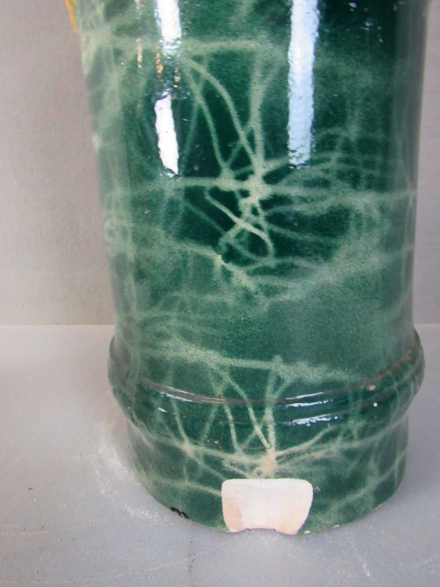 Vase Jugendstil Keramik Medaillon mit - Bild 4 aus 7