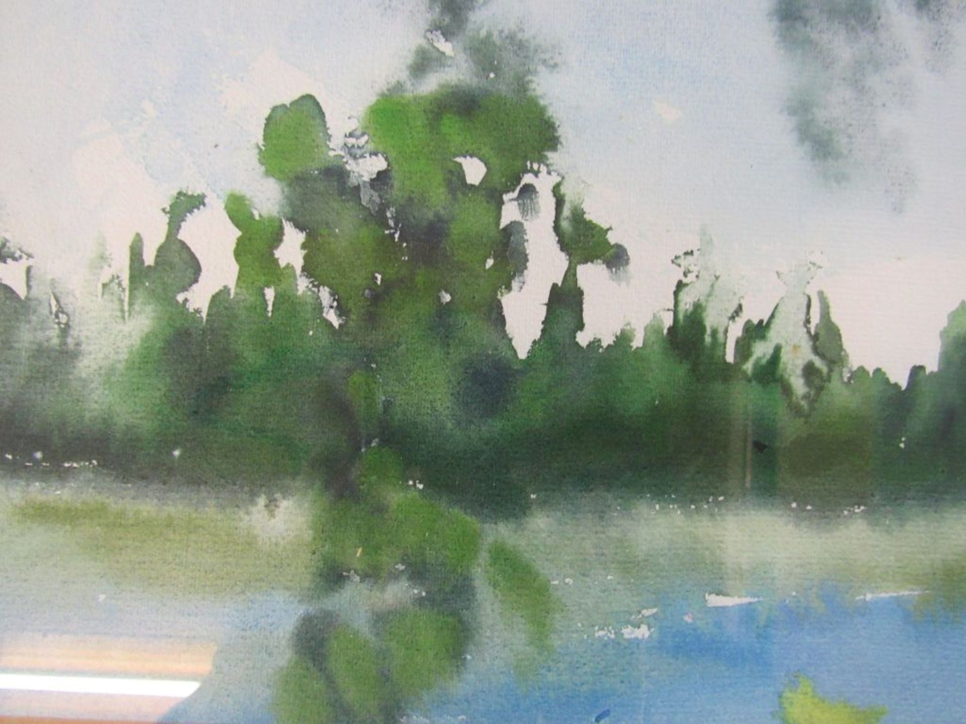 Gemälde hinter Glas monogrammiert - Image 4 of 8