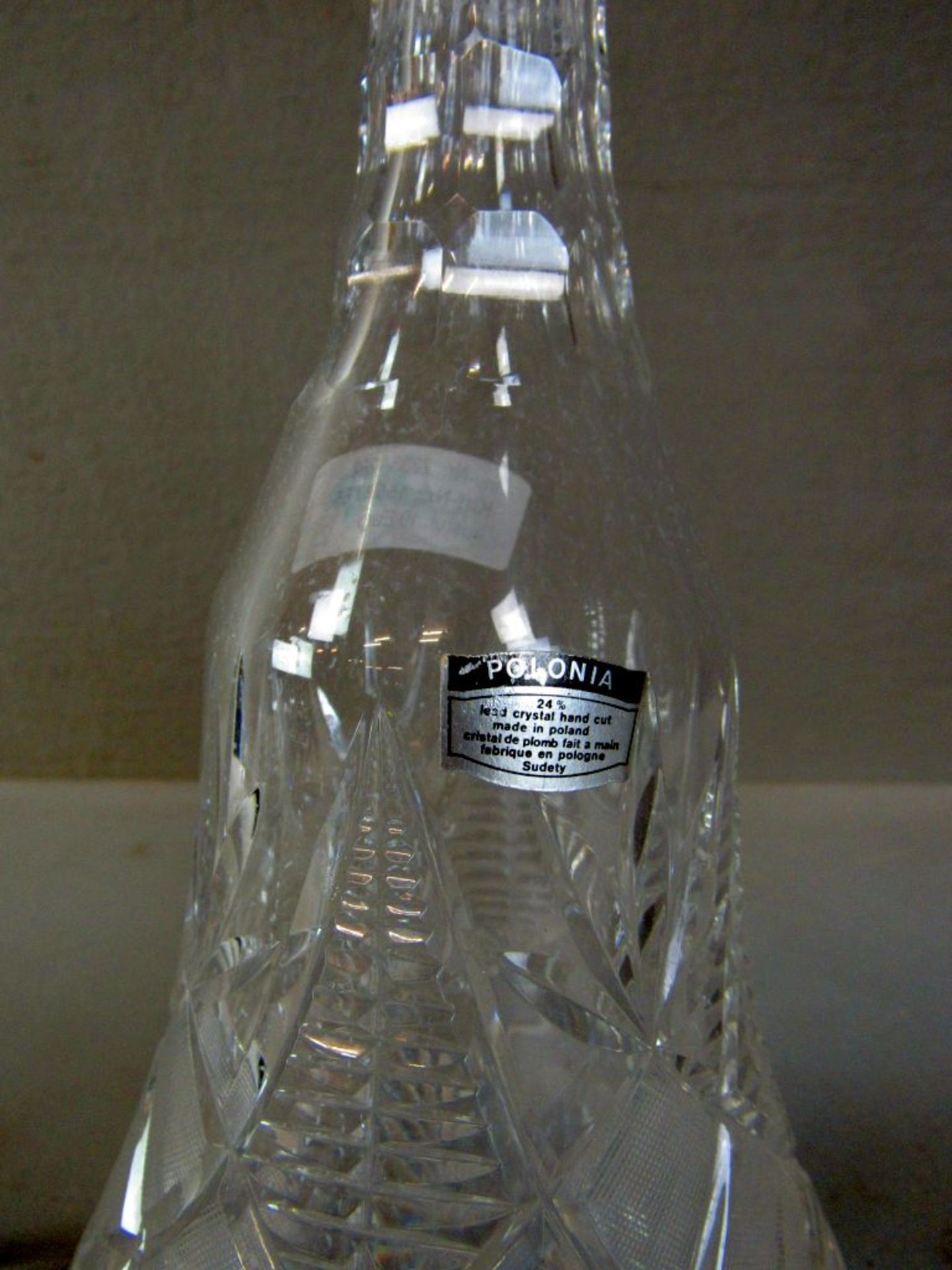 Große Kristallglas Karaffe 37cm - Bild 5 aus 7