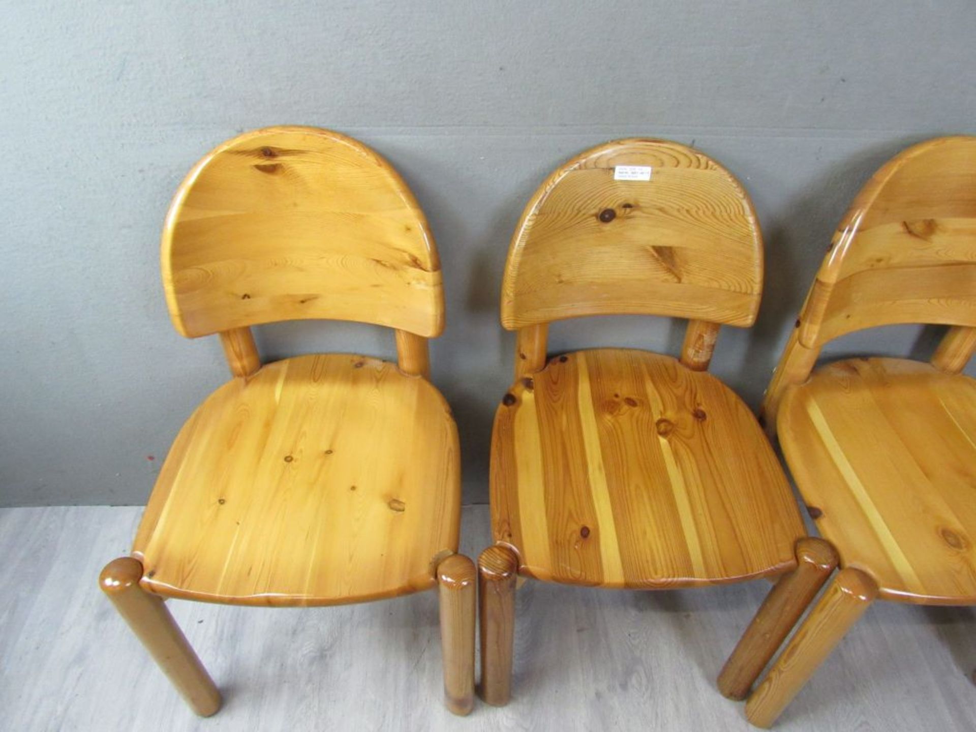 Vier Designerstühle 70er Jahre Kiefer - Image 2 of 6
