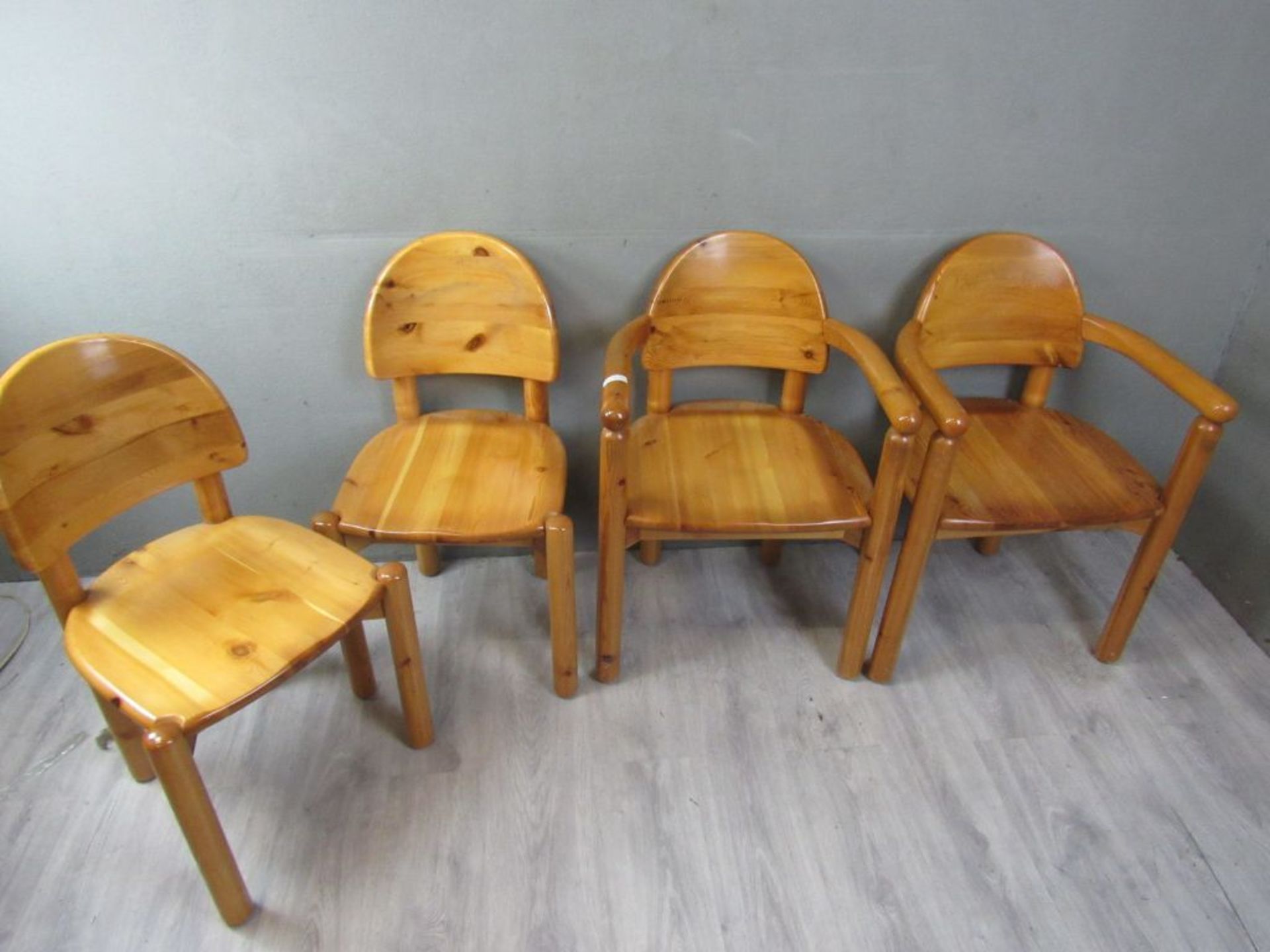 Vier Designerstühle 70er Jahre Kiefer