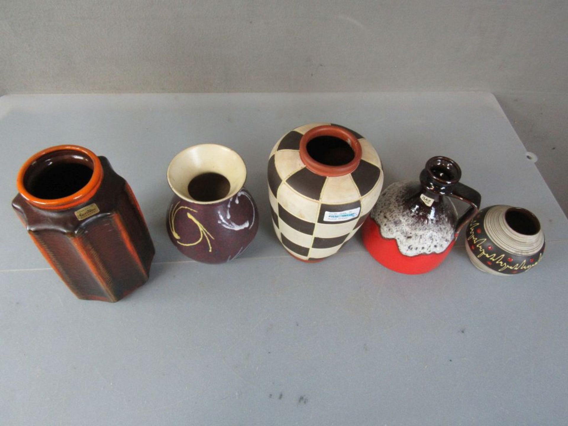 Konvolut Vasen Vintage Germany Pottery - Bild 6 aus 10