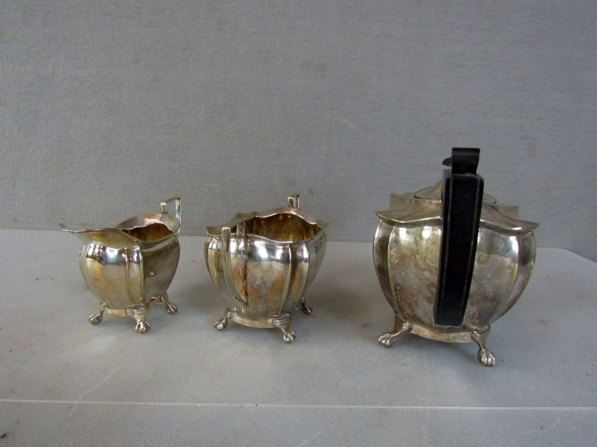 Antike versilberter Teekern dreiteilig - Image 7 of 10