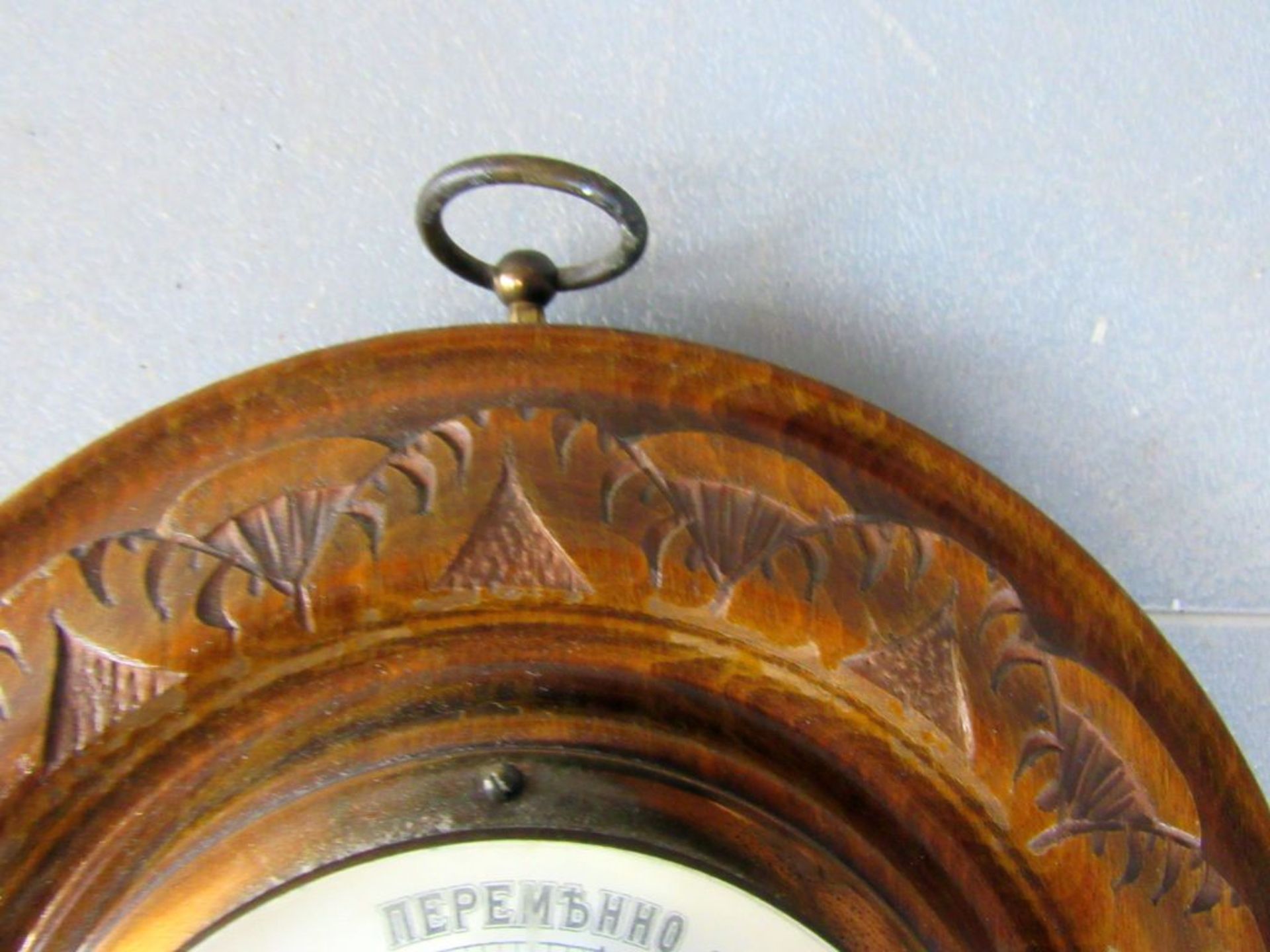 Antikes Wandbarometer 18cm - Image 4 of 6