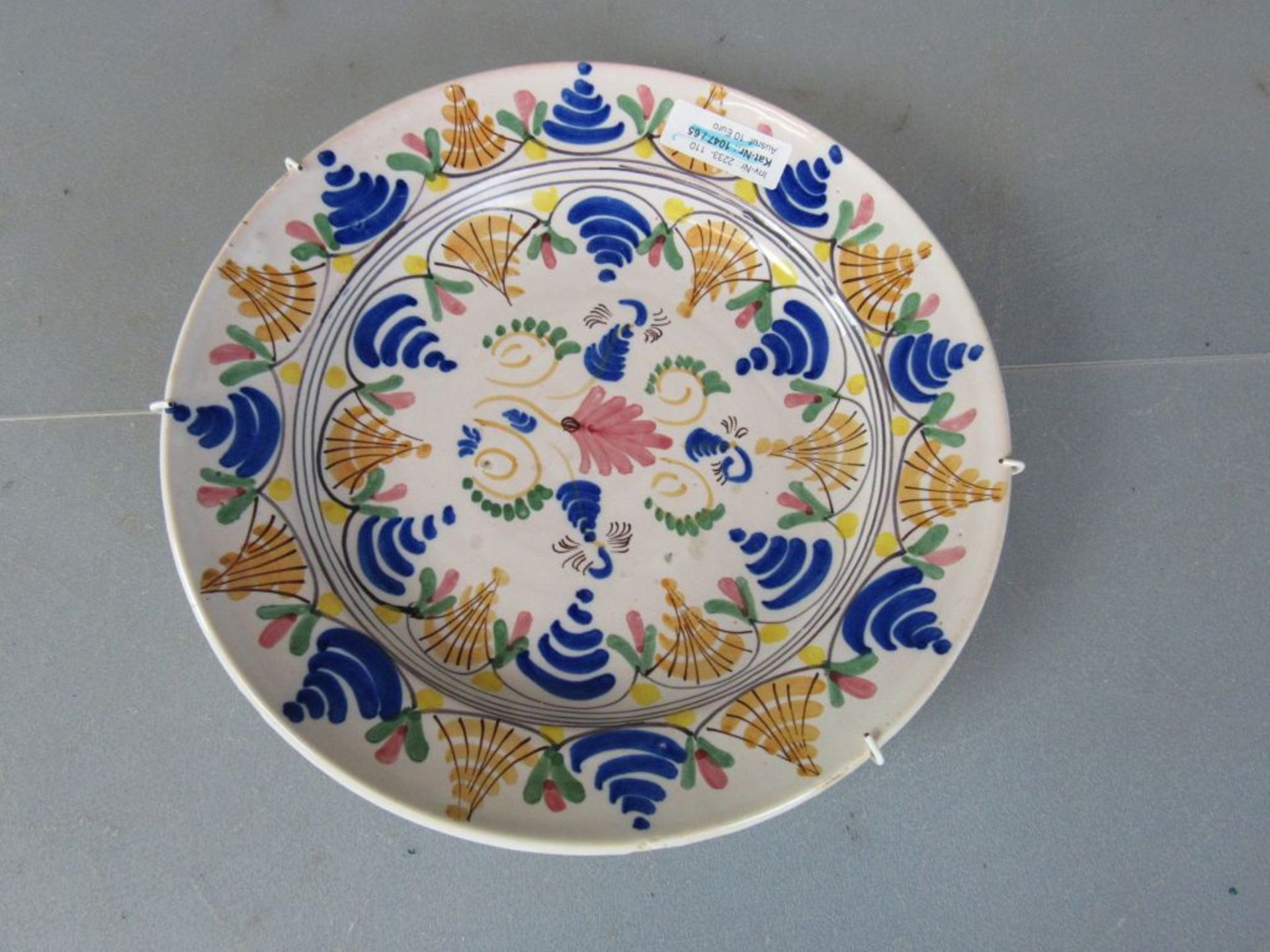 Schöner Keramikteller handbemalt 29cm