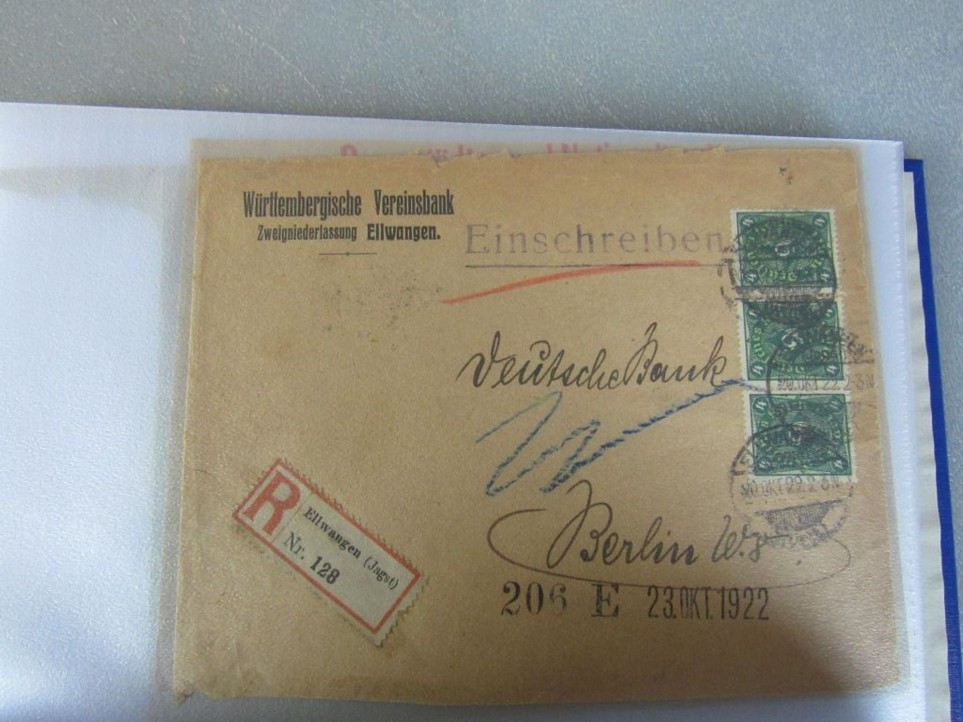 Ordner Briefe 3.Reich Freimarken 20er - Image 6 of 9