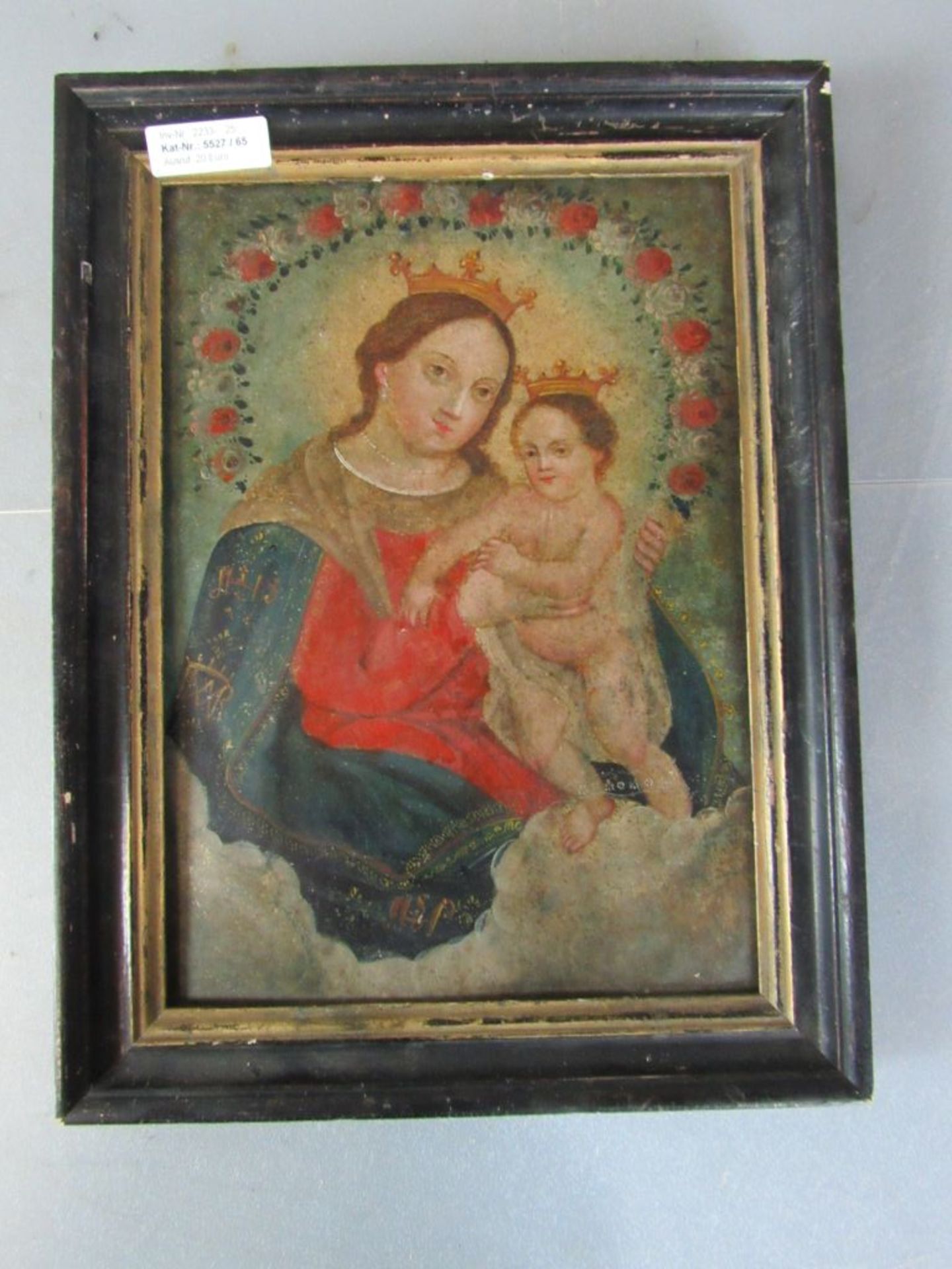 Heiligenbild auf Metall gemalt - Image 2 of 7