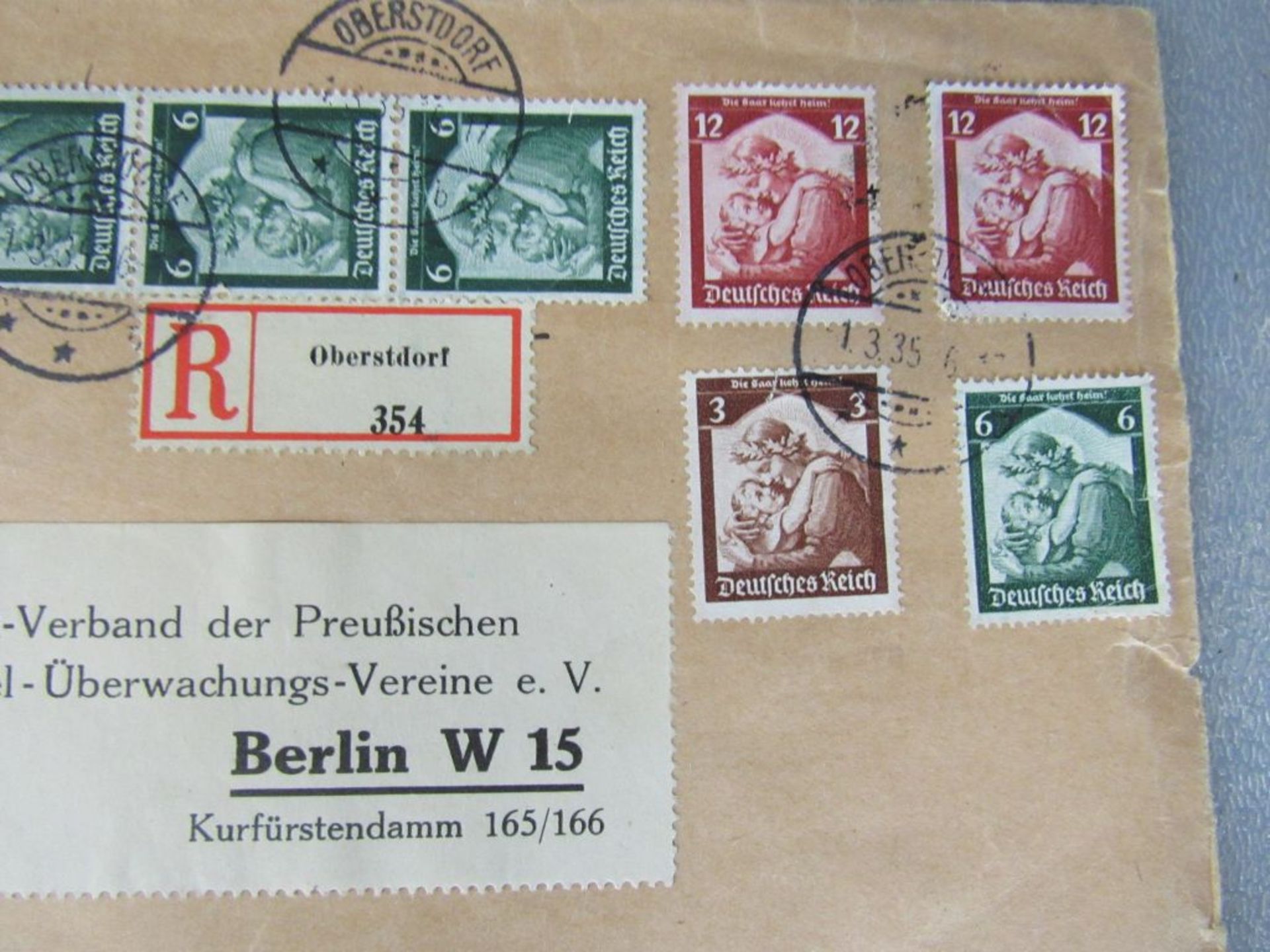 Zwei Großbriefe 3.Reich 1x Besatzung - Image 3 of 7