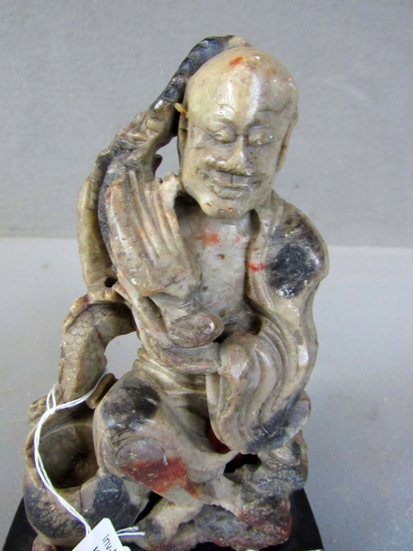 Asiatische Buddha Statuette Stein auf - Image 2 of 6