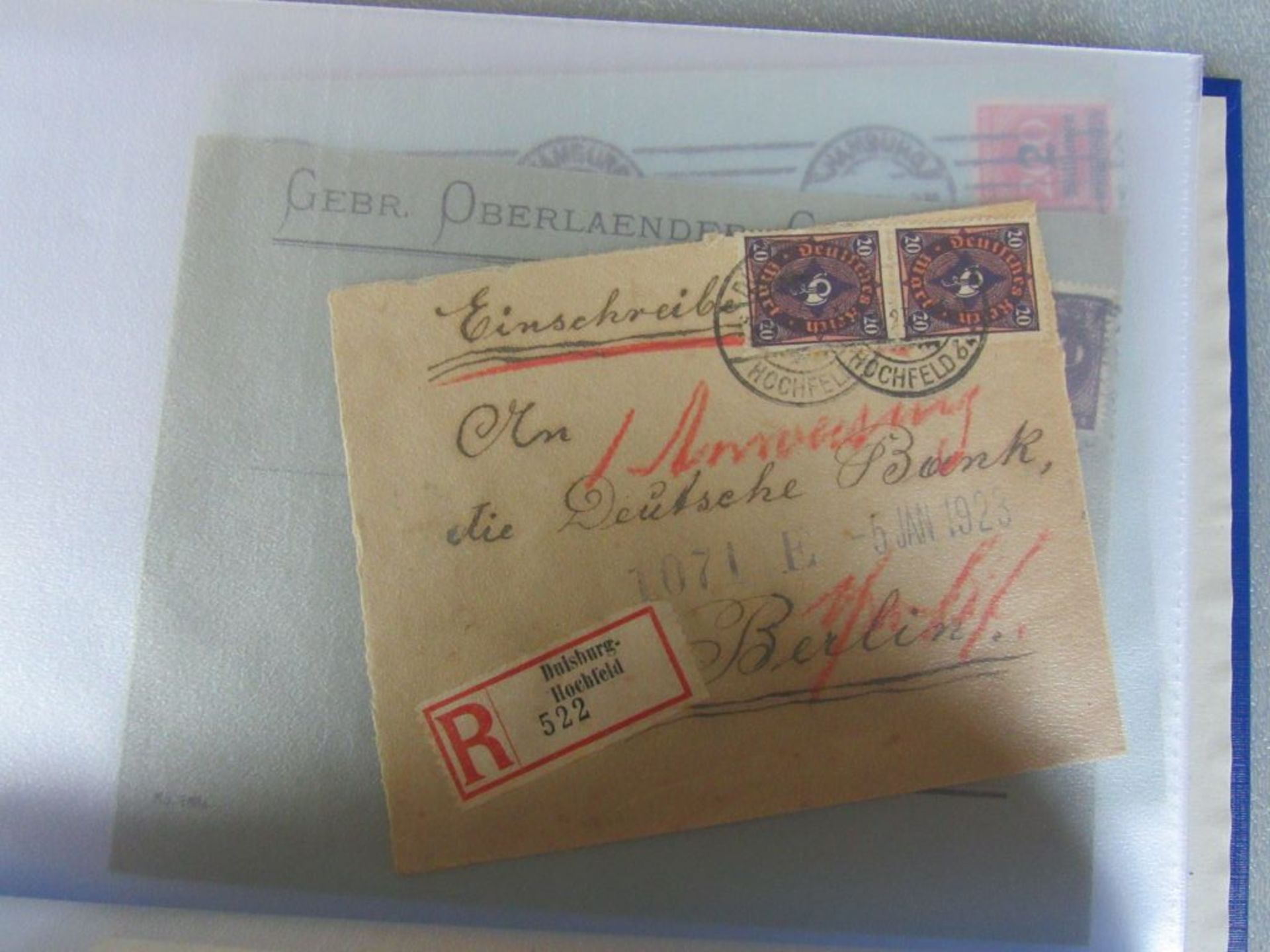 Ordner Briefe 3.Reich Freimarken 20er - Image 8 of 9