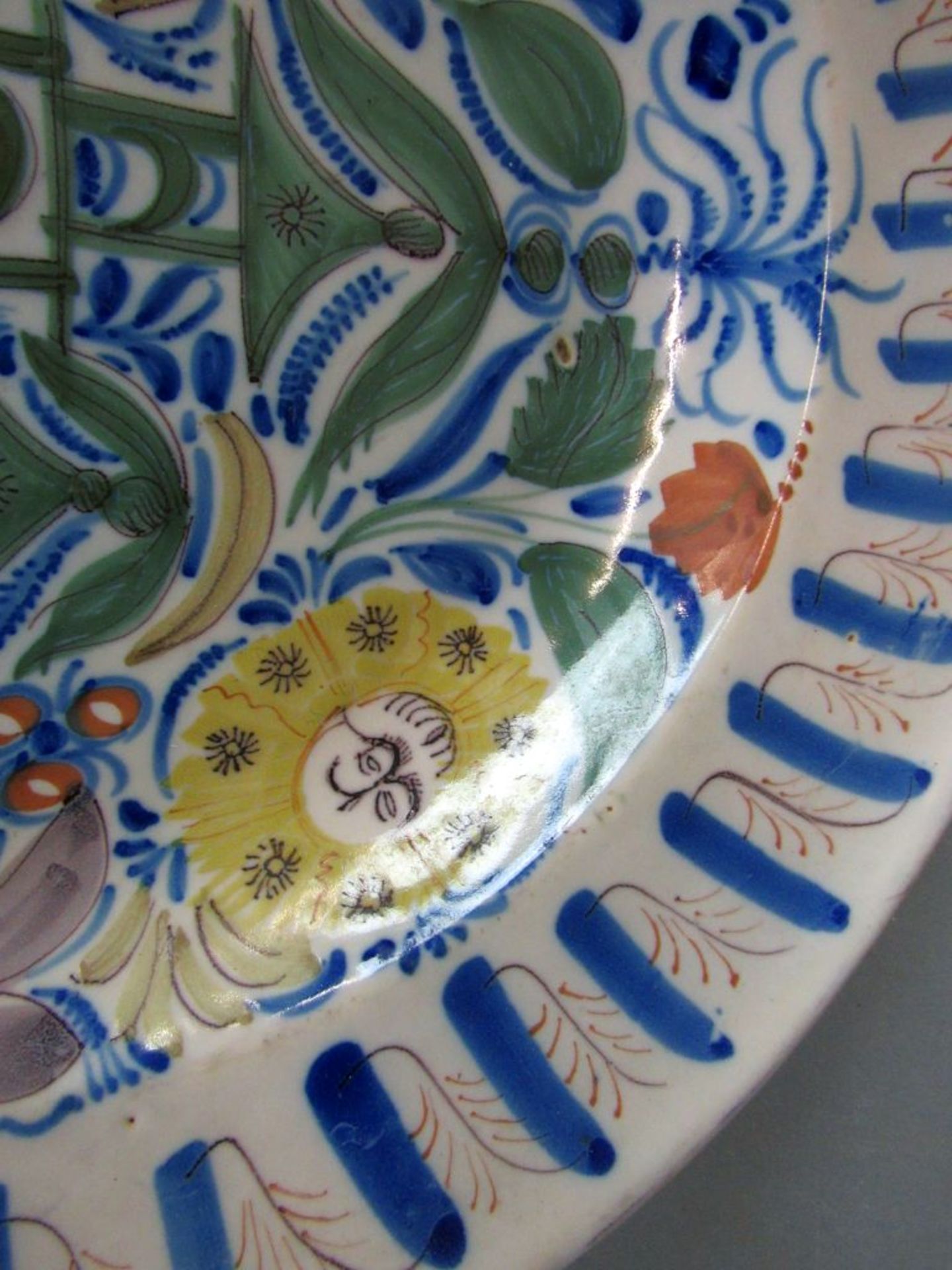 Antiker Teller Keramik wohl Spanien - Image 6 of 8