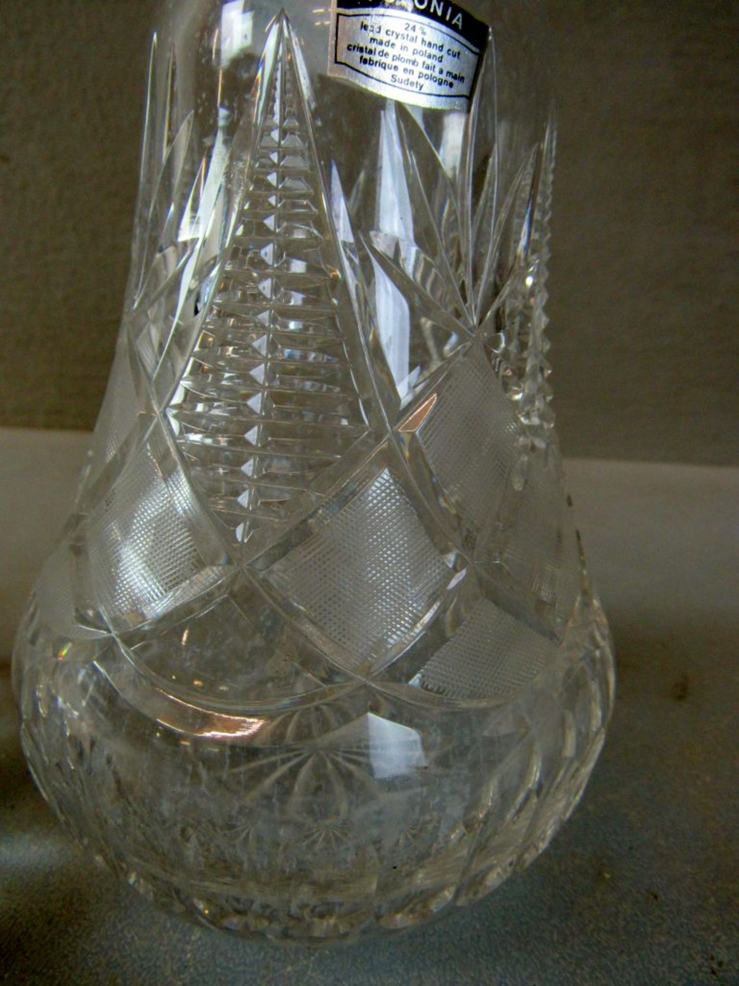Große Kristallglas Karaffe 37cm - Bild 4 aus 7