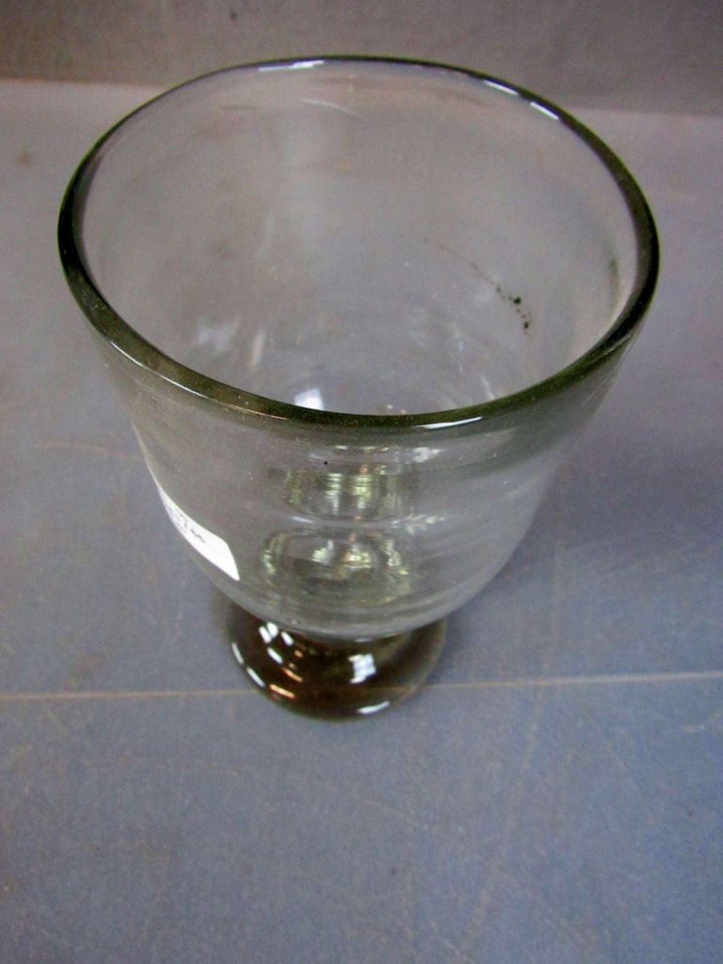 Schöner Glaspokal mundgeblasen 22cm - Bild 2 aus 5