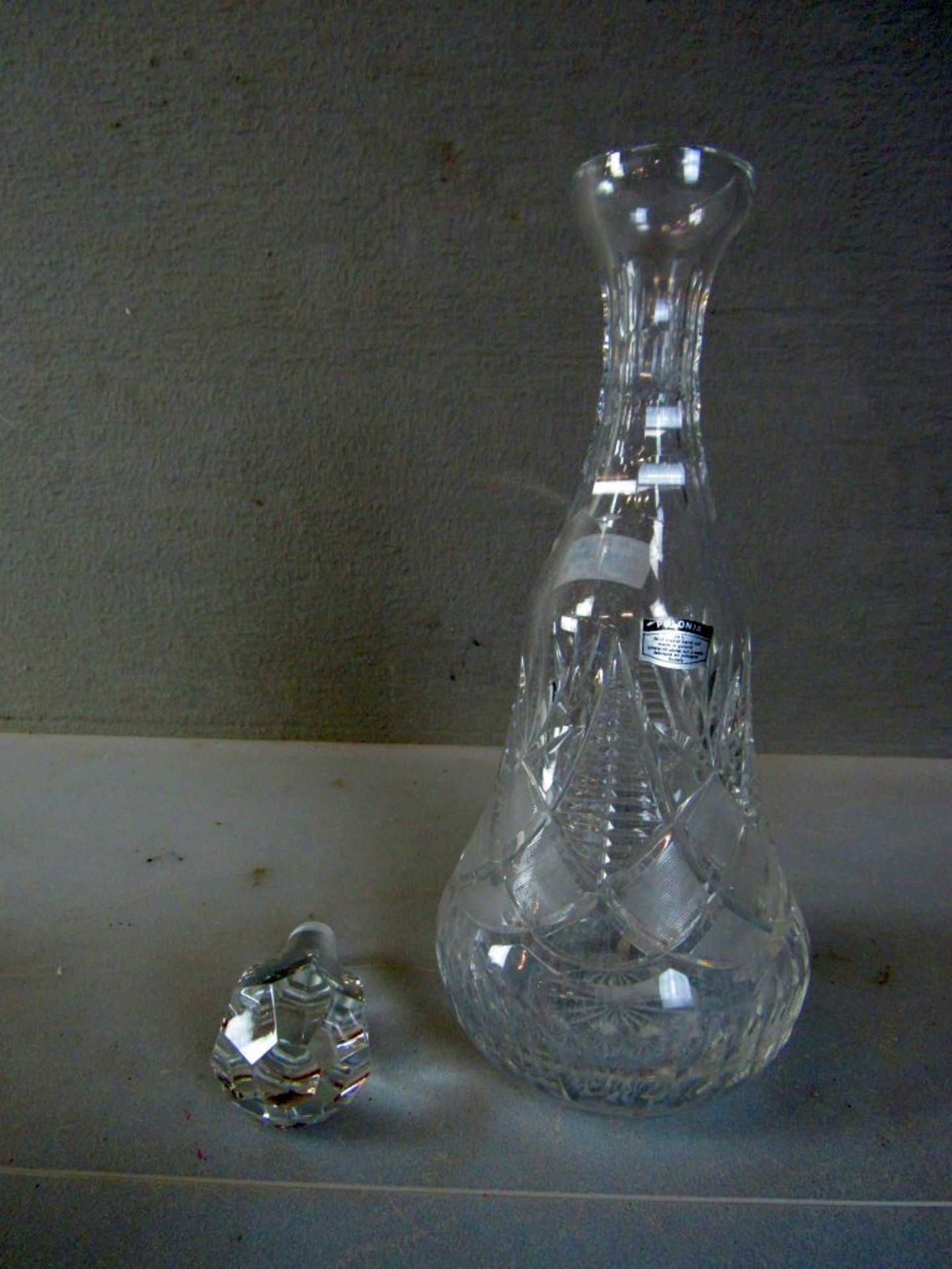 Große Kristallglas Karaffe 37cm - Bild 3 aus 7