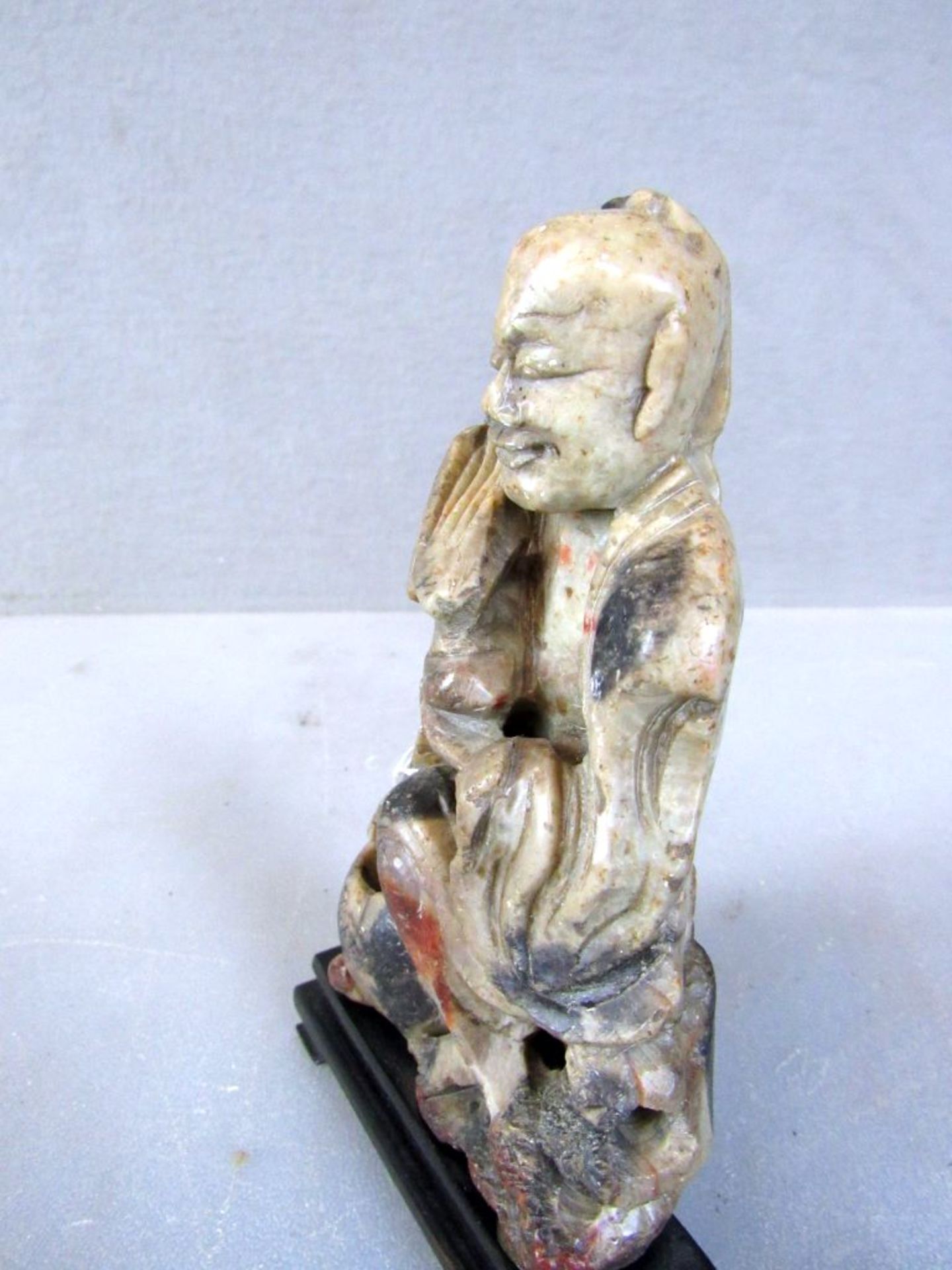 Asiatische Buddha Statuette Stein auf - Image 6 of 6
