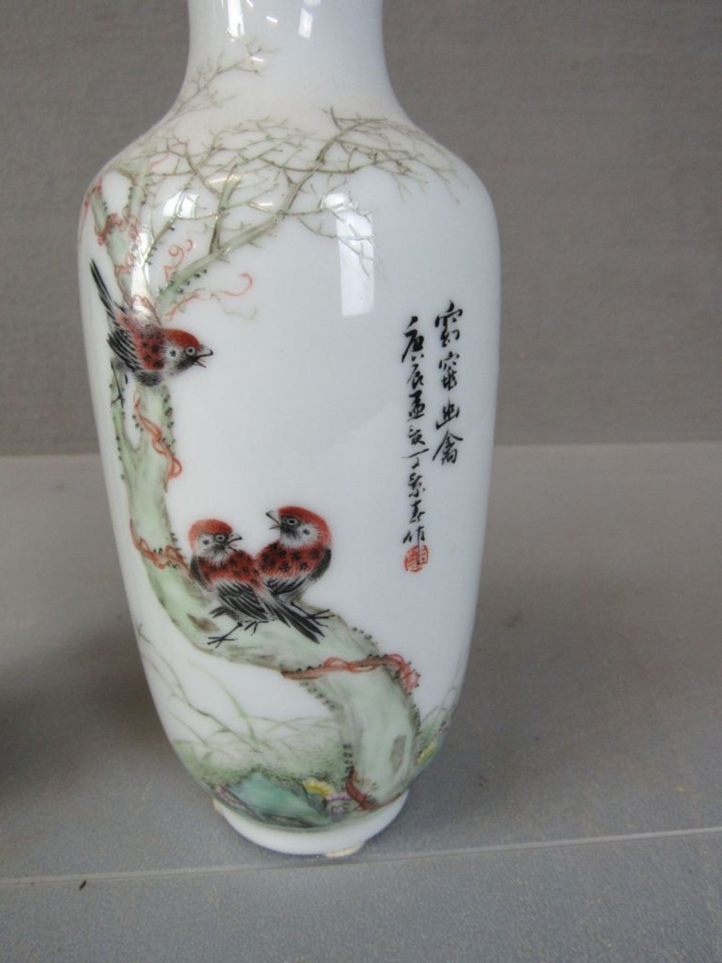 Zwei asiatische Vasen gemarkt 24cm und - Image 4 of 8