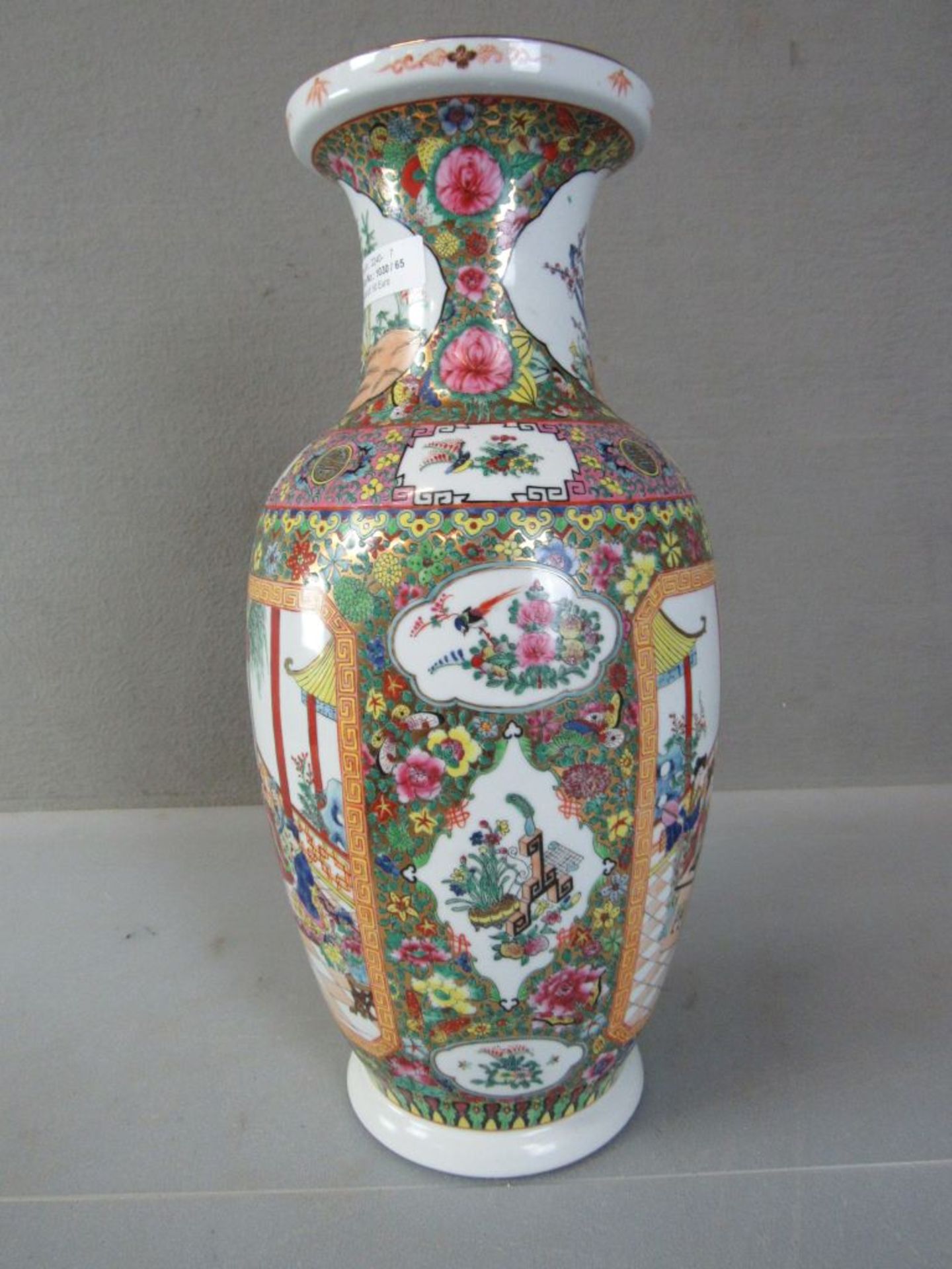 Große chinesische Vase Vanille rosé - Bild 3 aus 7