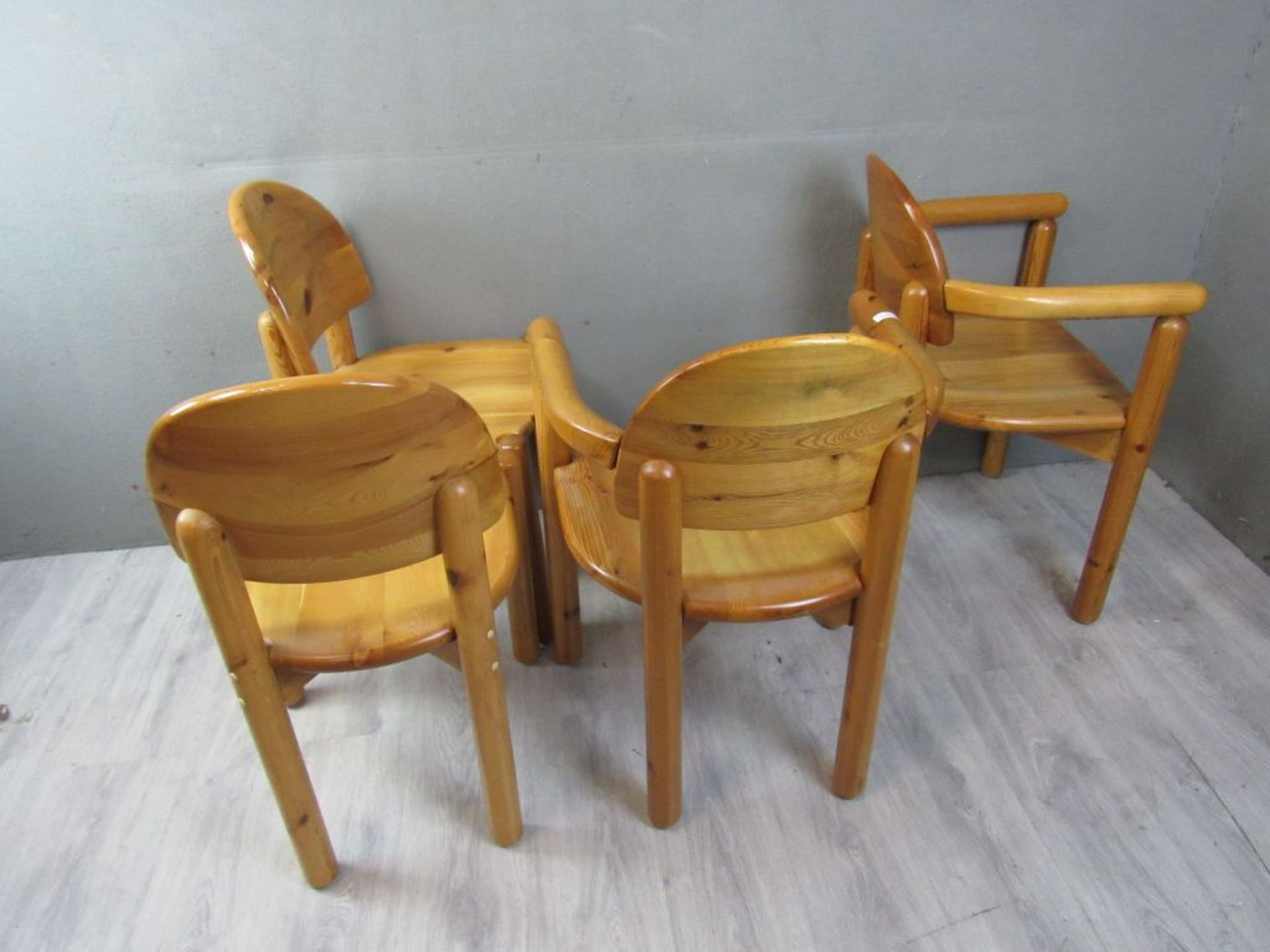 Vier Designerstühle 70er Jahre Kiefer - Image 5 of 5