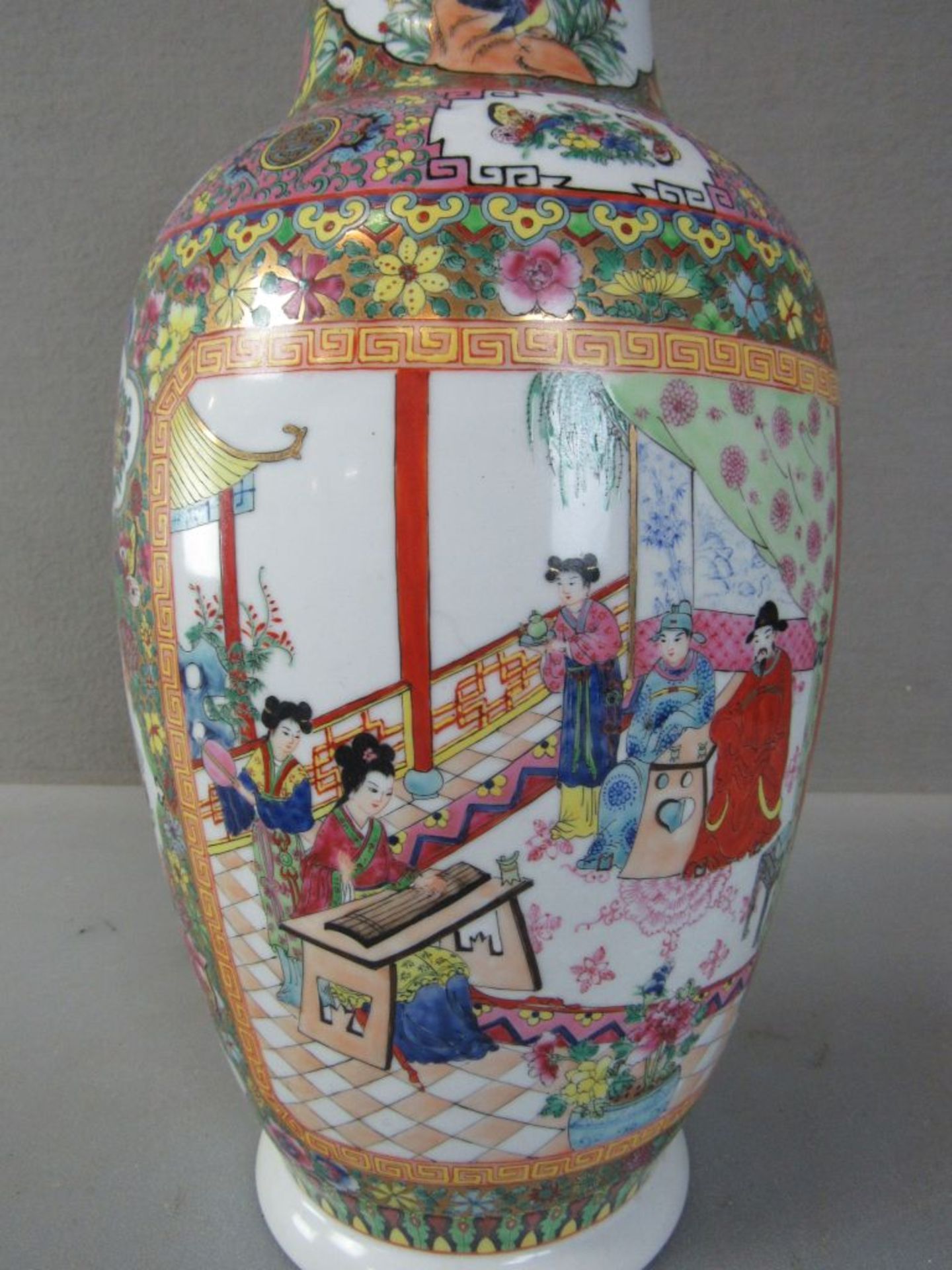 Große chinesische Vase Vanille rosé - Bild 5 aus 7