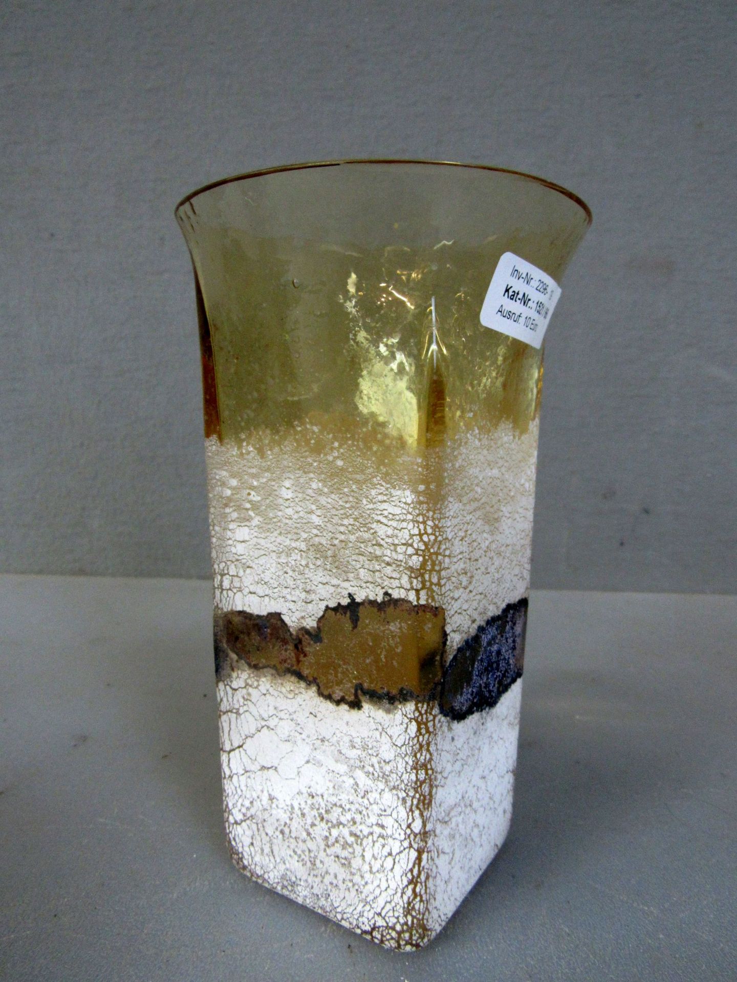 Vase Glas 21cm hellgelb mit - Image 3 of 5