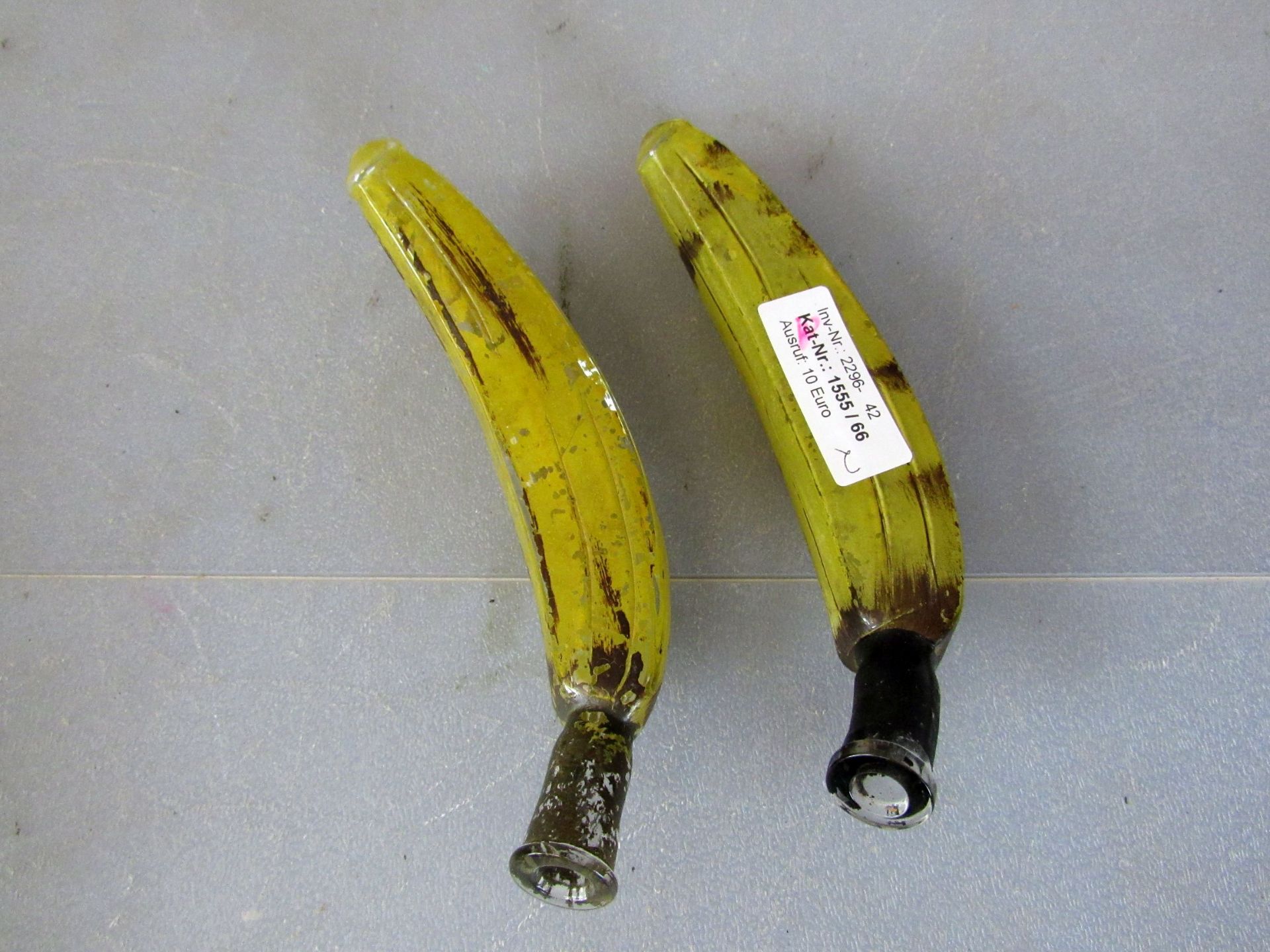 Zwei Bananen Glas 18cm innen hohl wohl - Bild 5 aus 6