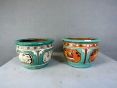 2 BlumentÃ¶pfe lasierte Keramik 38 cm