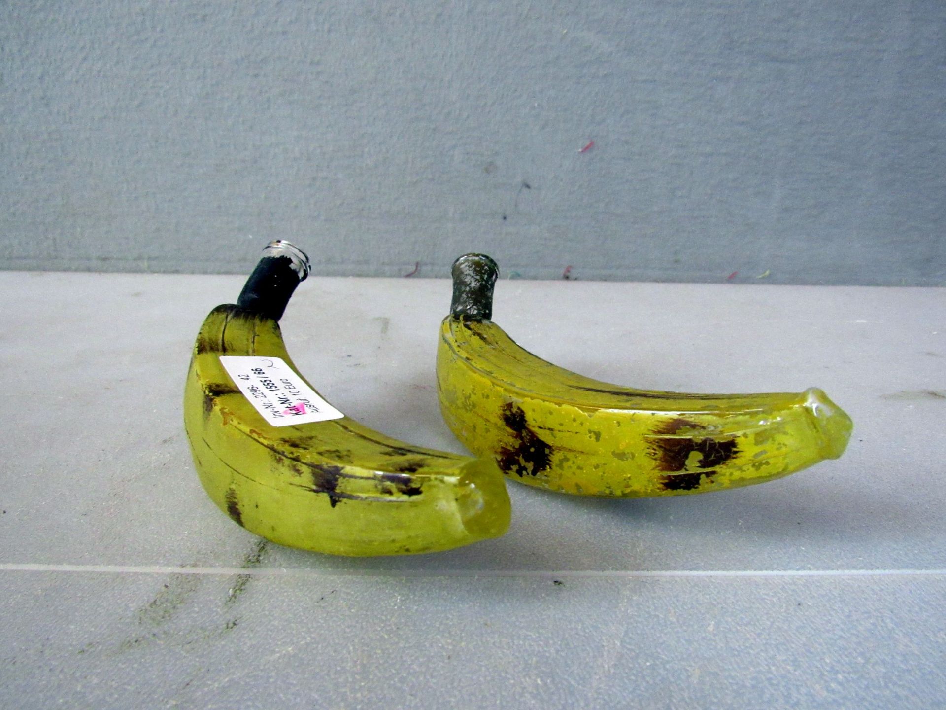 Zwei Bananen Glas 18cm innen hohl wohl - Image 2 of 6