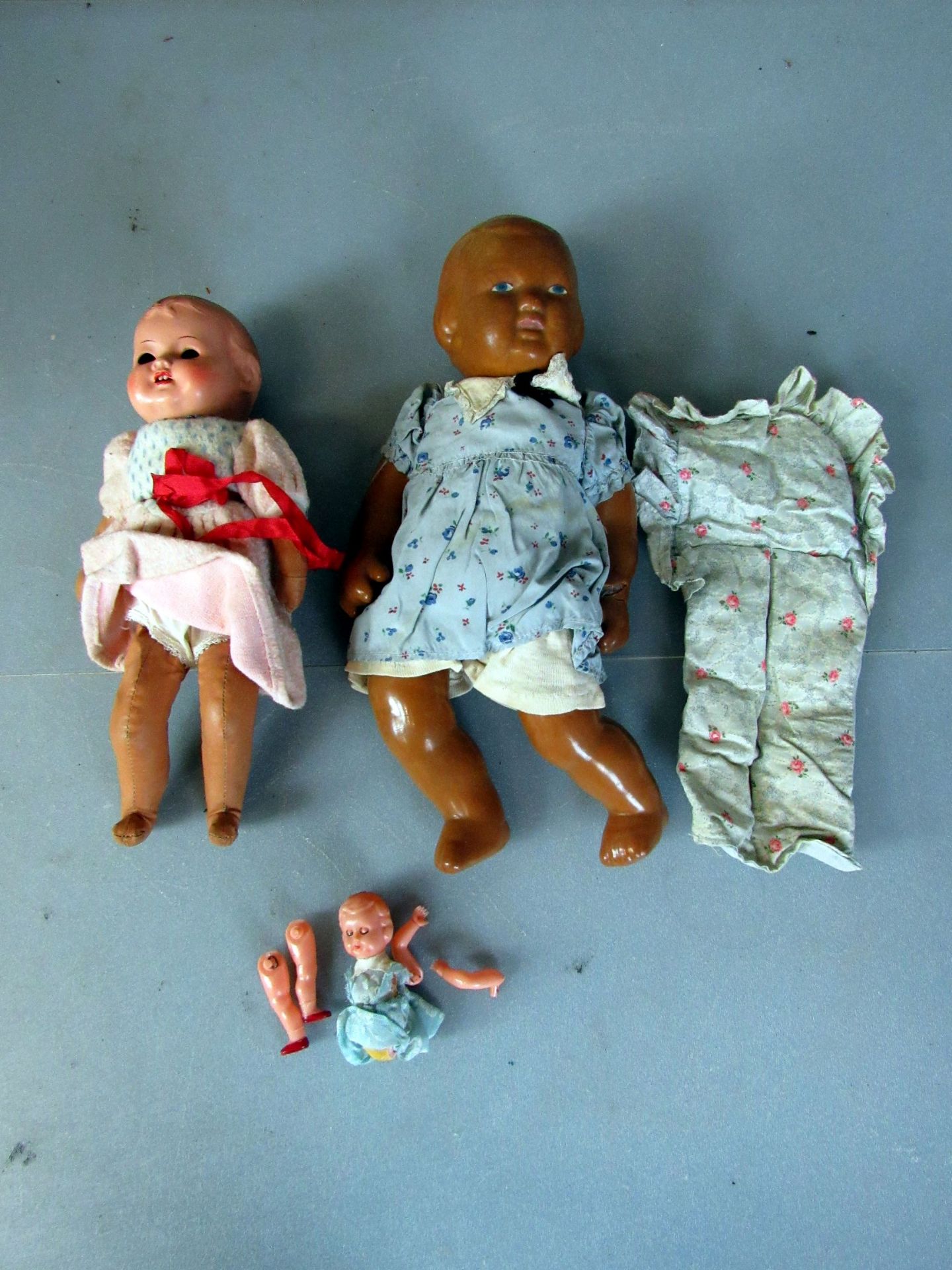 2 antike Puppen StoffkÃ¶rper +