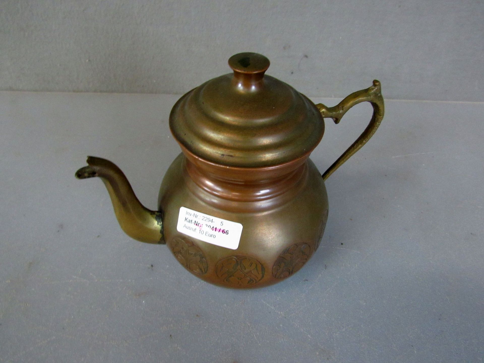 Kupferkanne Teekanne geschÃ¤tzt um - Bild 2 aus 7
