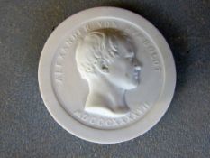 Kleine Porzellanplakette Meissen