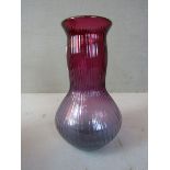 Vase Glas 24cm im Verlauf von grau zu