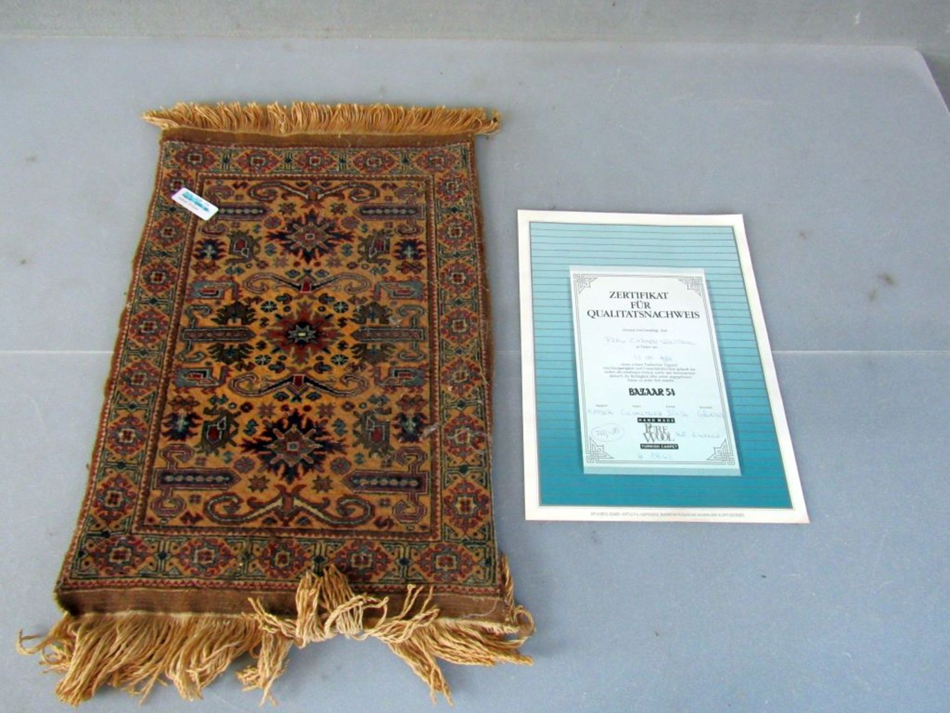 TÃ¼rkischer Teppich mit Zertifikat