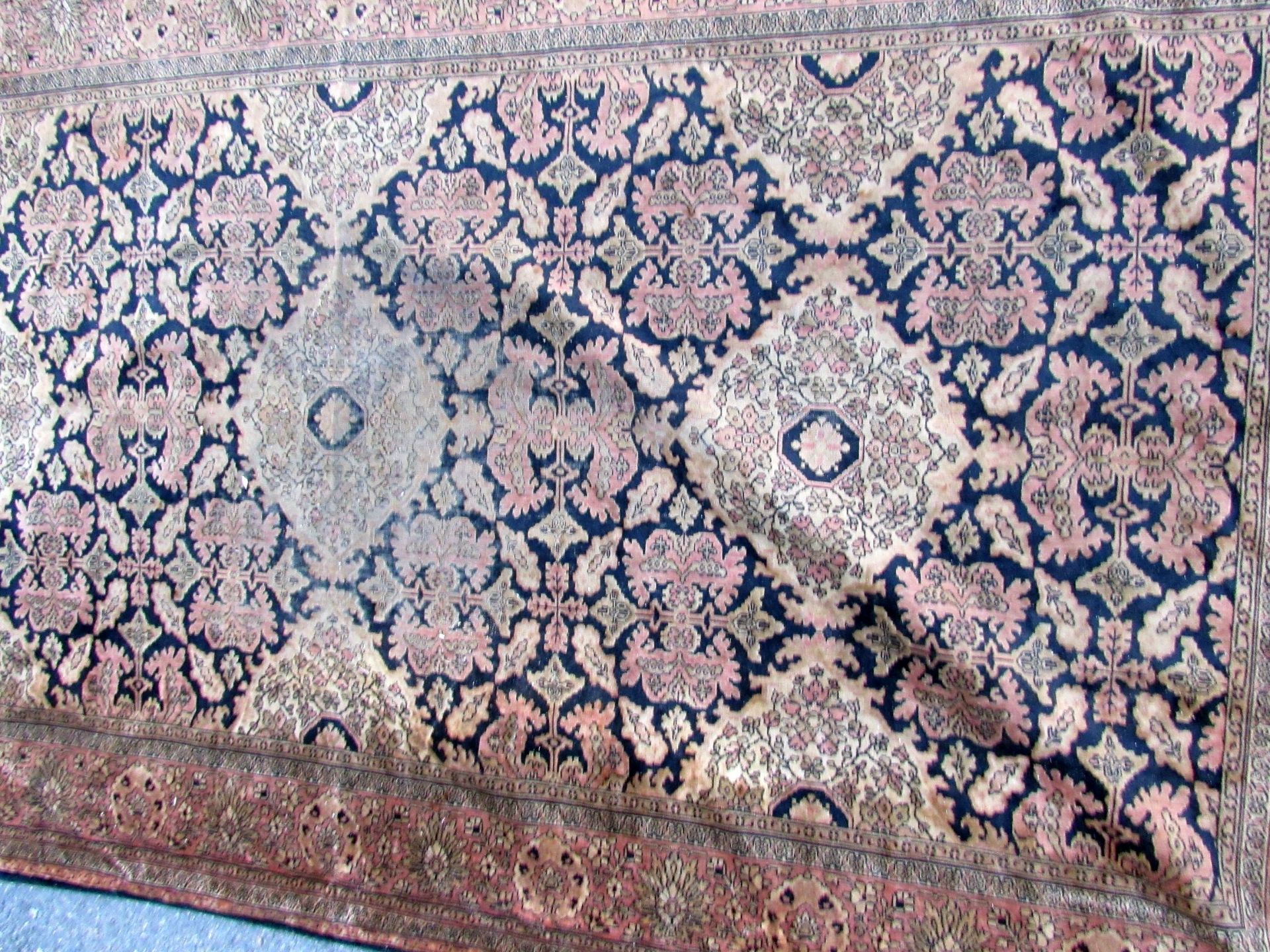 Antiker Teppich fein gewebt Vorwerk ca - Image 2 of 9