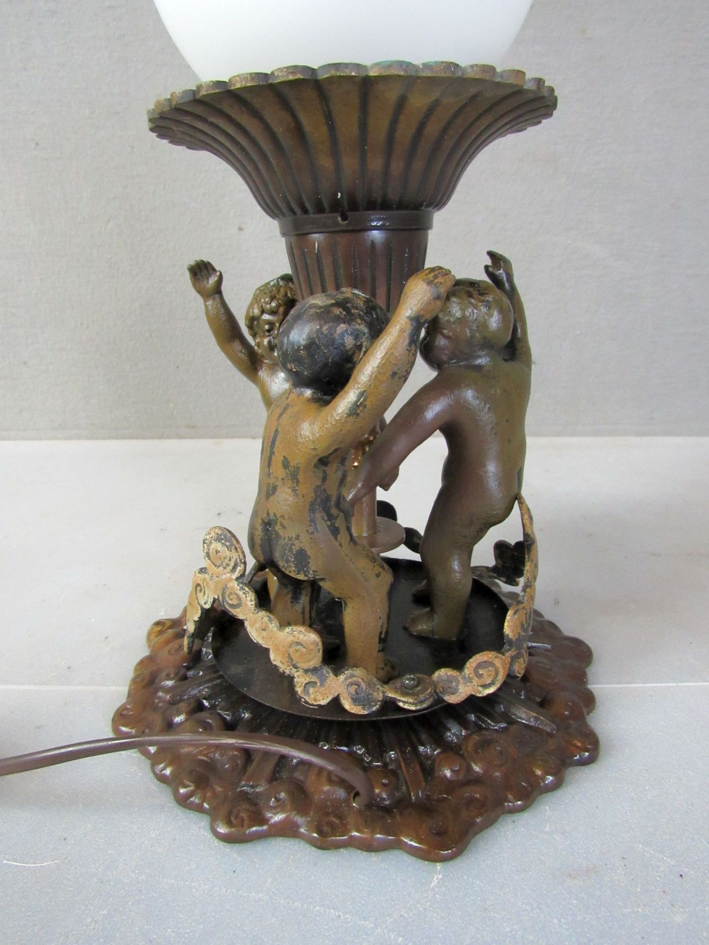 WunderschÃ¶ne Tischlampe massiv Bronze - Image 3 of 10