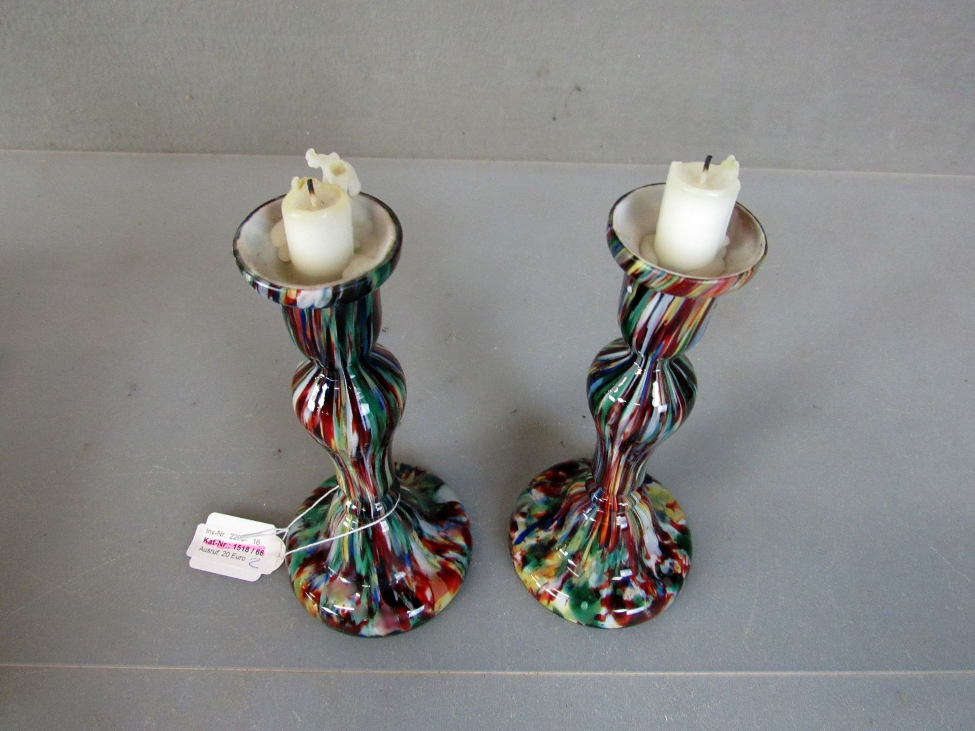Zwei Kerzenleuchter 22cm um 1900 - Image 2 of 9