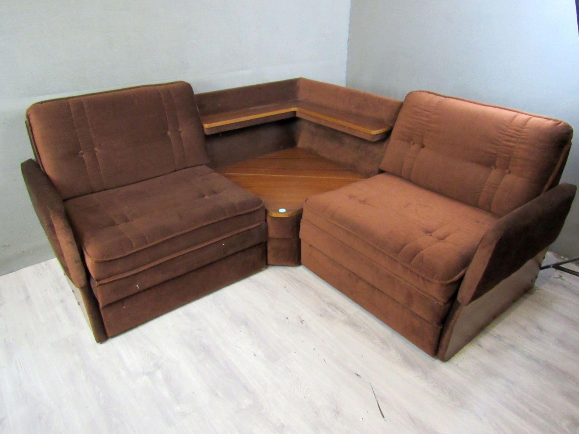 Vintage 70er Jahre Ecksofa ausziehbar - Image 6 of 9