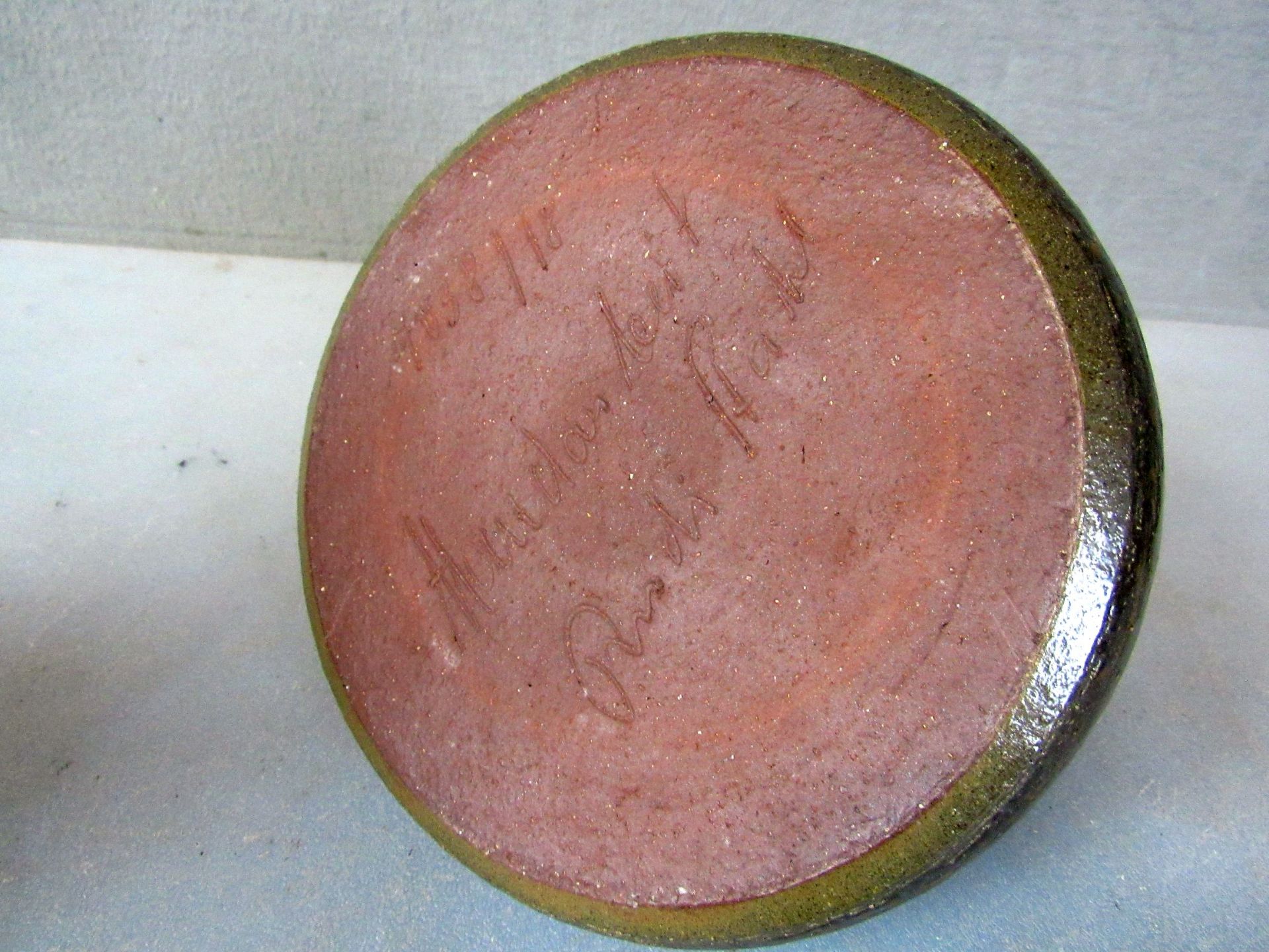Keramik GefÃ¤ÃŸ unterseits gemarkt 21 cm - Image 7 of 7