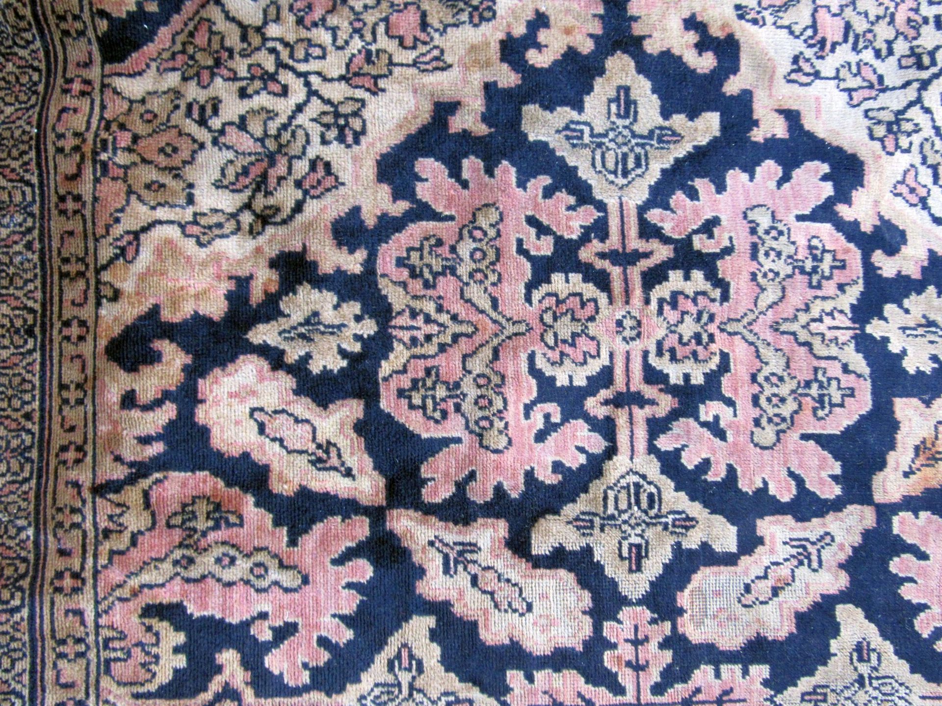 Antiker Teppich fein gewebt Vorwerk ca - Image 6 of 9