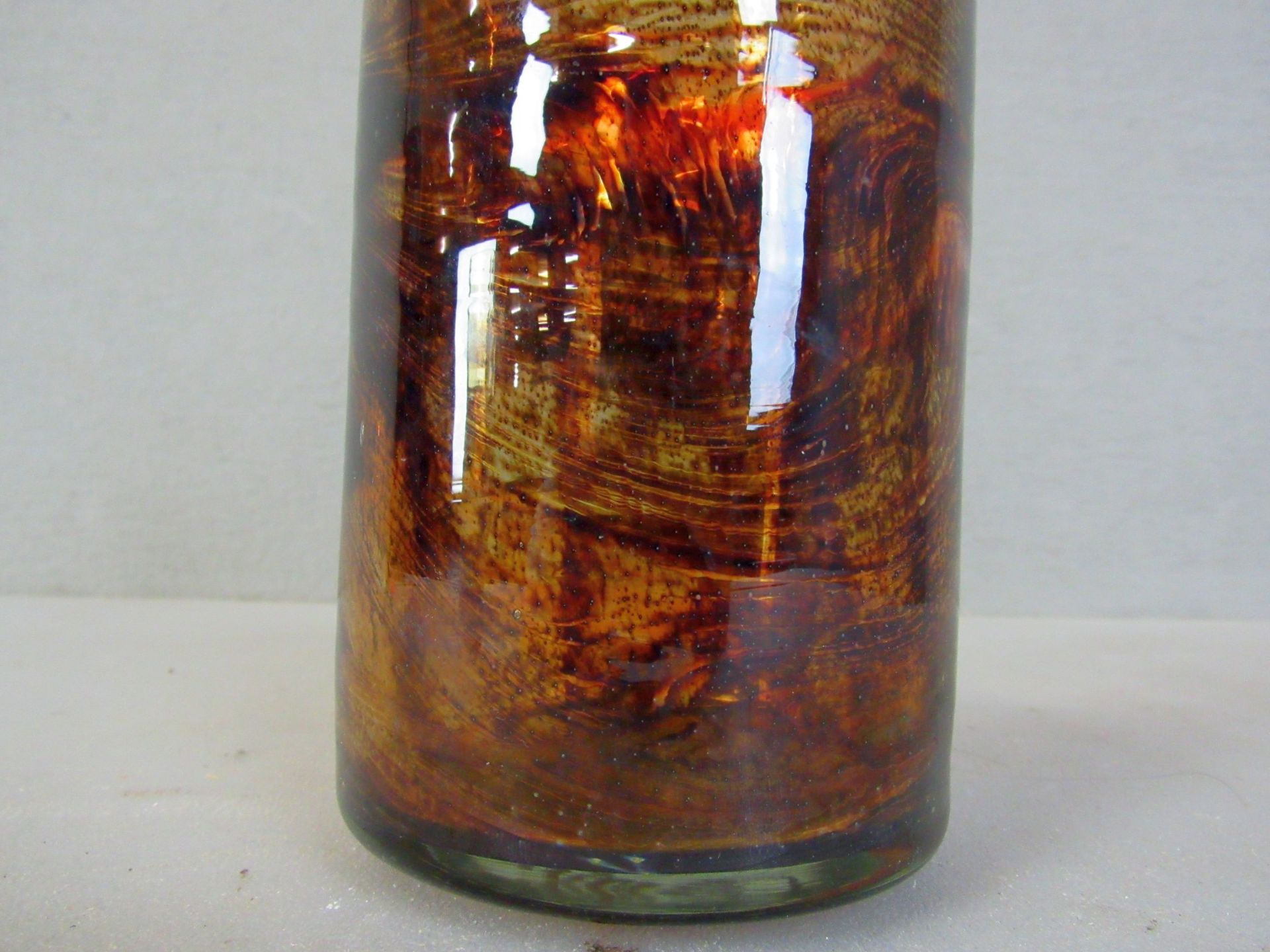 Vase 17cm farbloses Glas mit - Bild 4 aus 6
