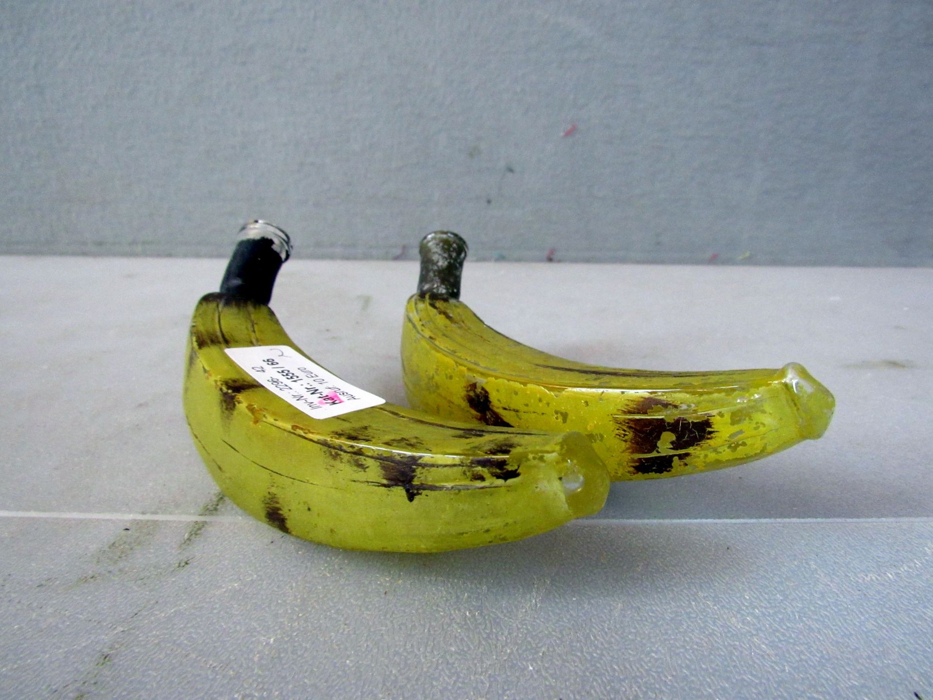 Zwei Bananen Glas 18cm innen hohl wohl - Bild 6 aus 6