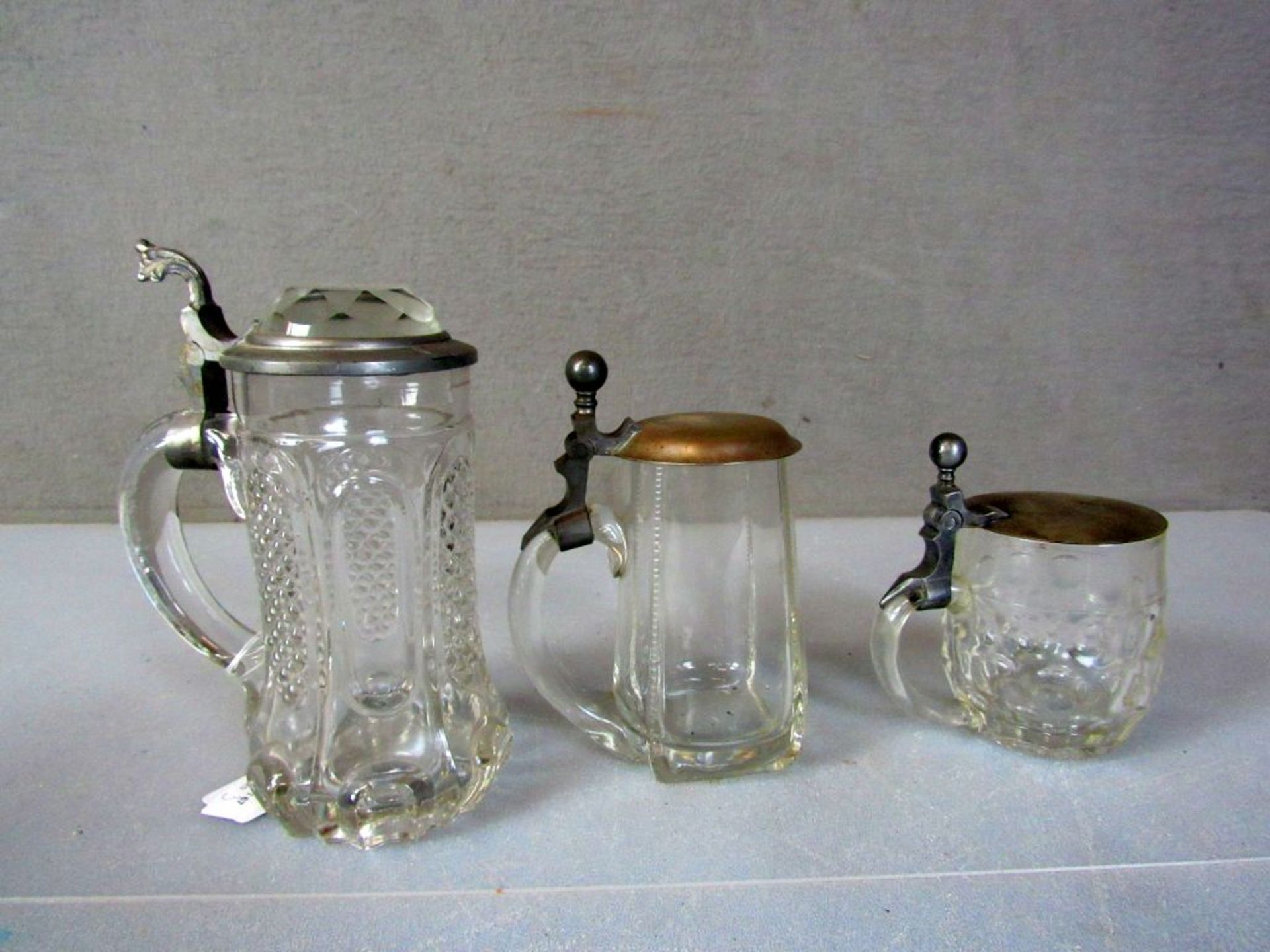 Drei antike Glashumpen von - Image 3 of 7