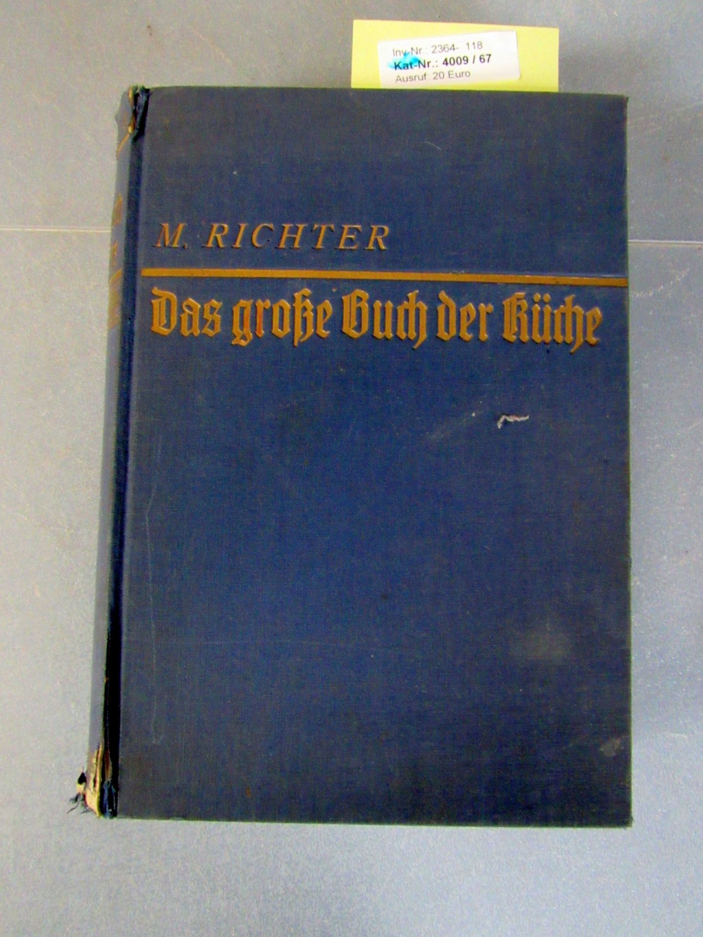 Antikes Kochbuch M. Richter das groÃŸe