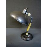 Tischlampe Art Deco verchromter FuÃŸ