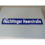 StraÃŸenschild Emaille Huchtinger